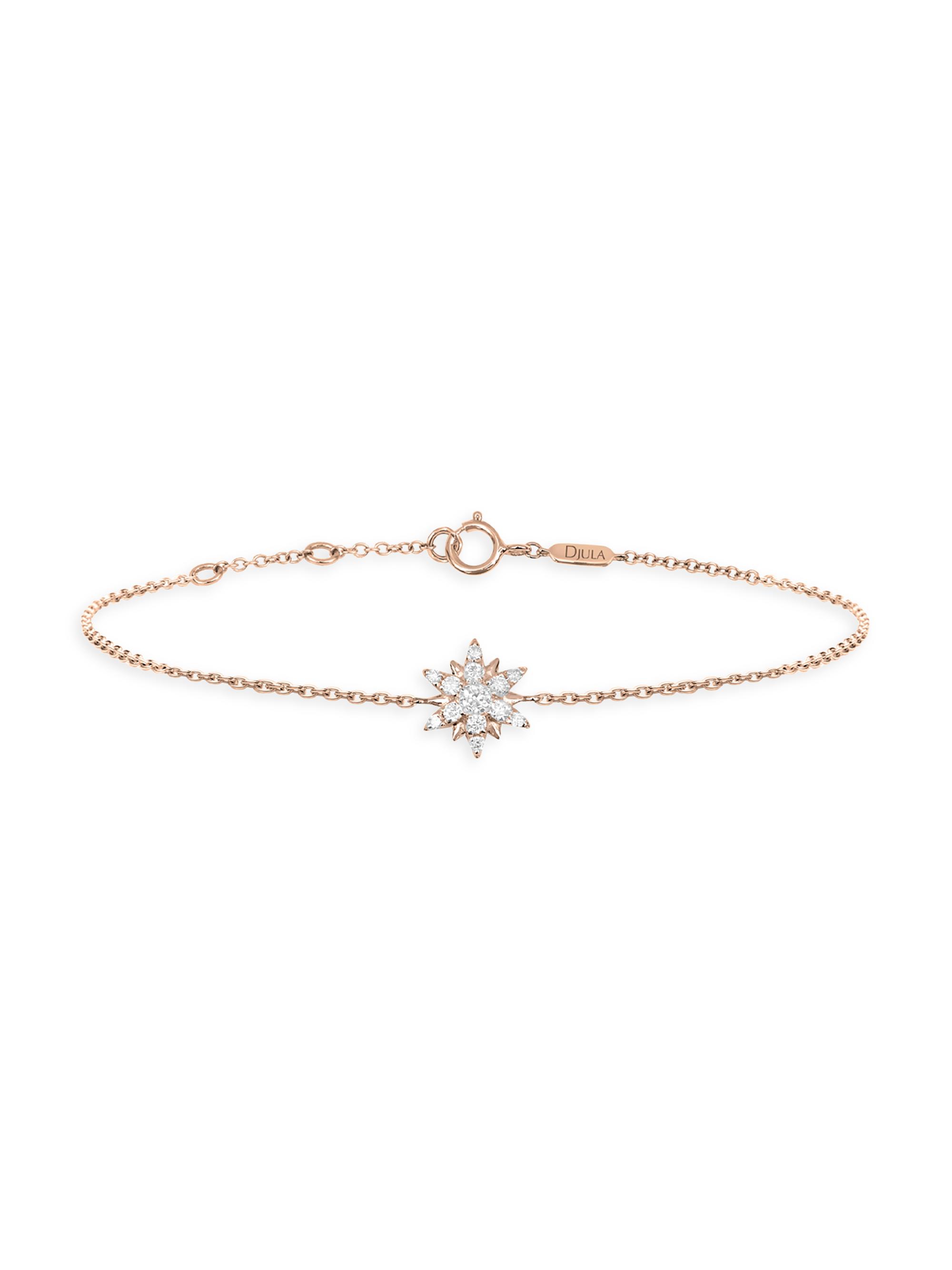 Djula Women's Magic Touch 18K Rose Gold & Diamond Sun Chain Bracelet - Pink Gold
