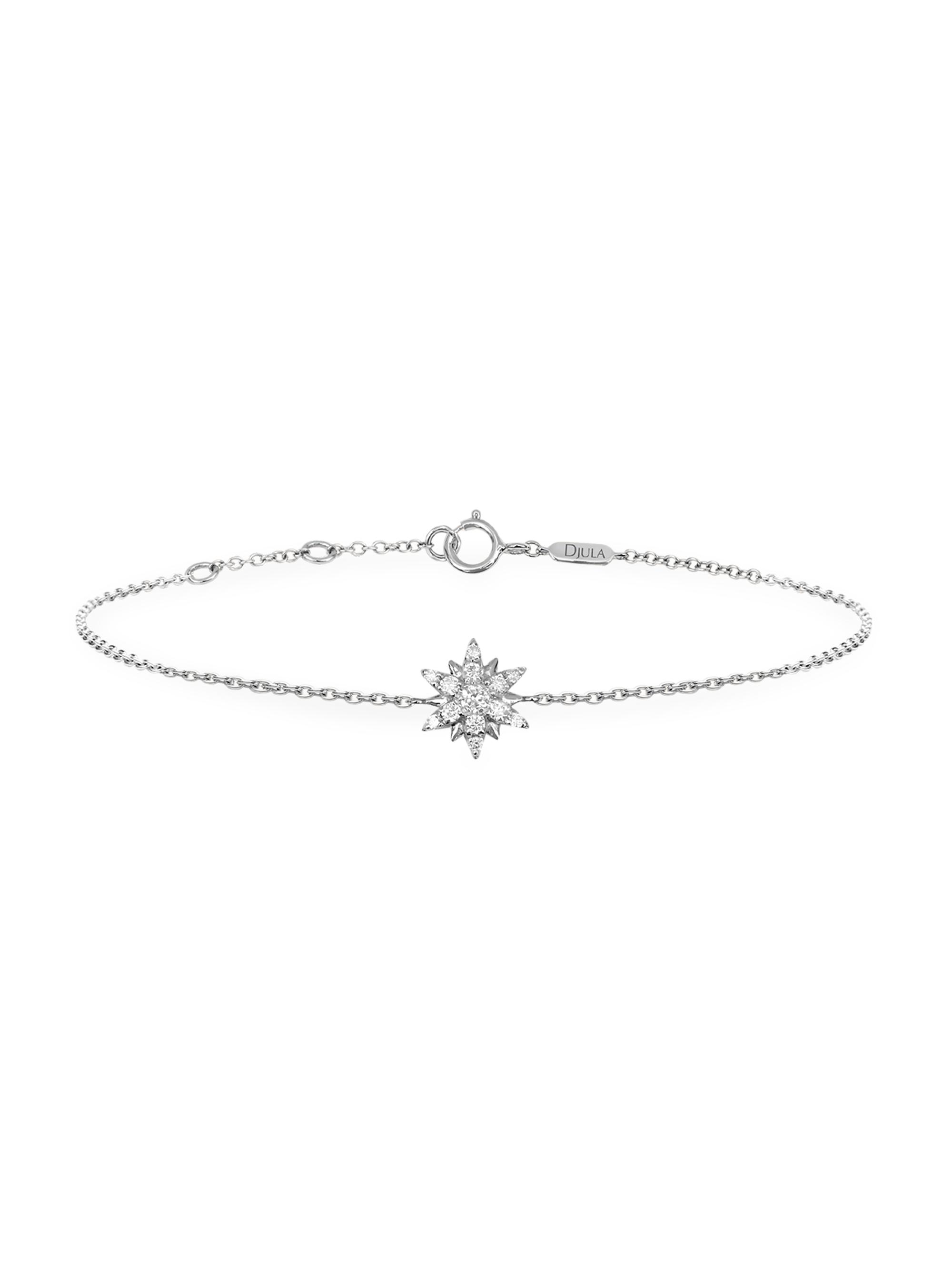 Djula Women's Magic Touch 18K White Gold & Diamond Sun Chain Bracelet - White Gold
