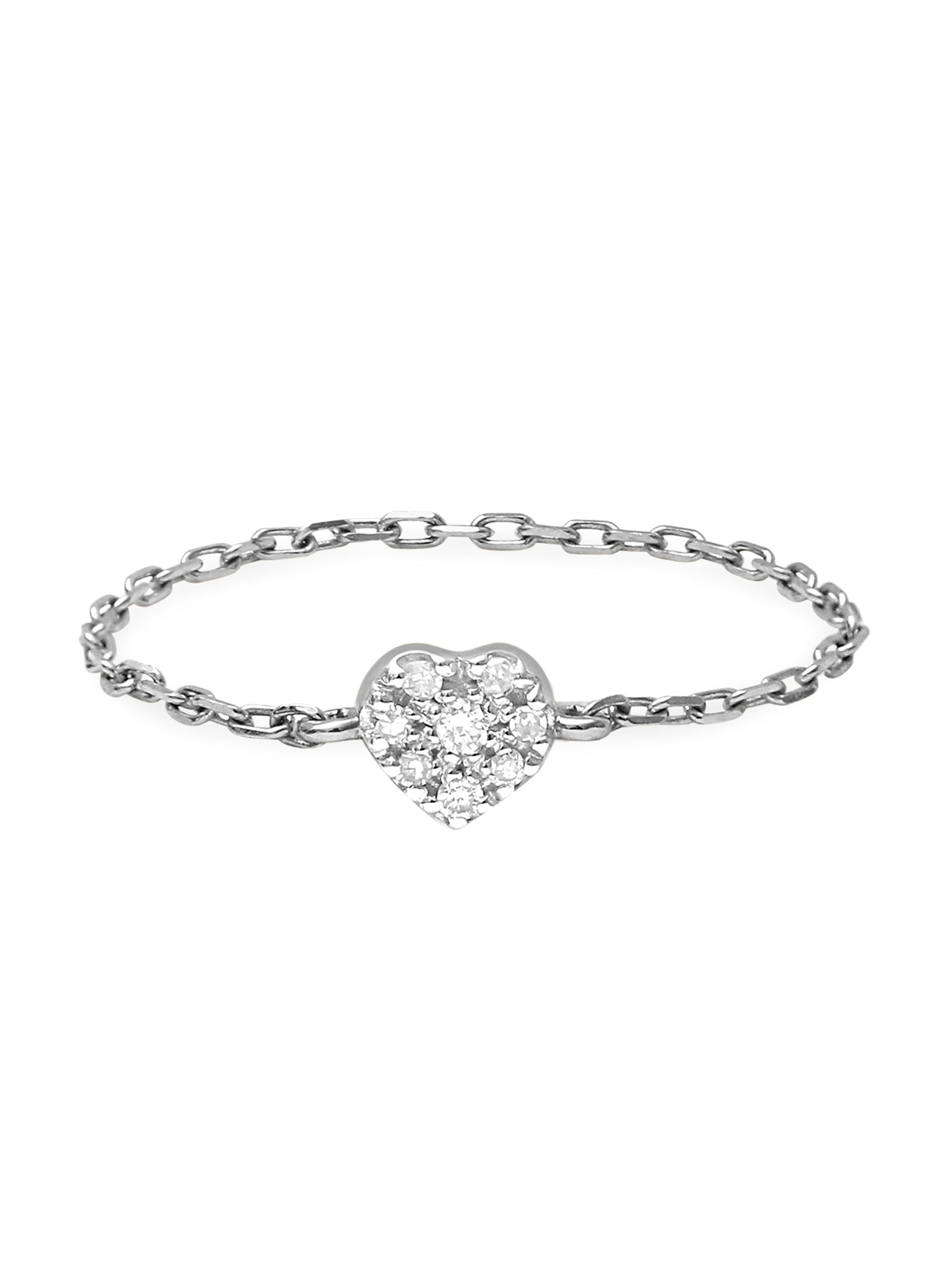 Djula 18kt white gold Sun diamond chain bracelet - Silver