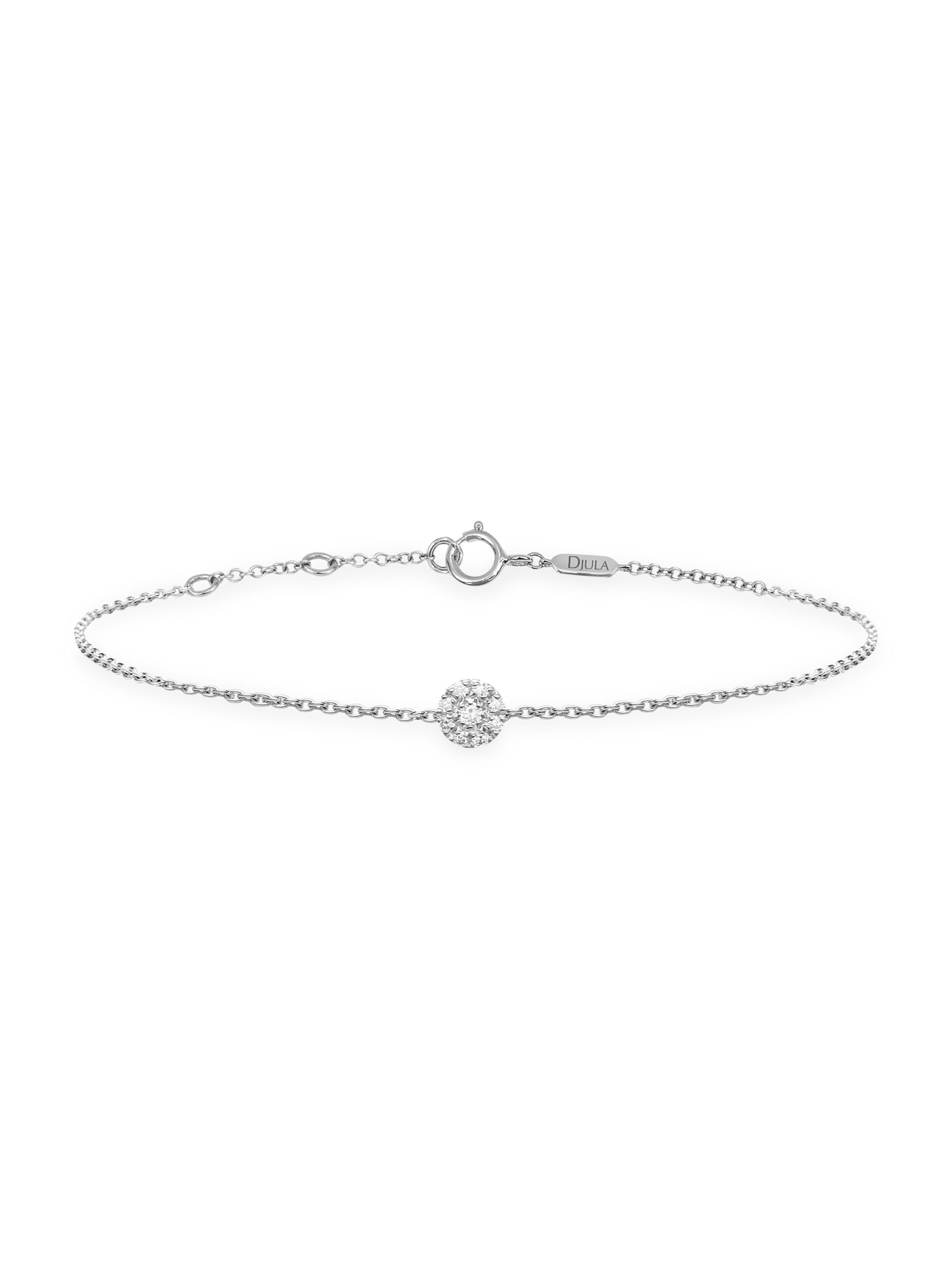 Djula Women's Magic Touch 18K White Gold & Diamond Target Chain Bracelet - White Gold