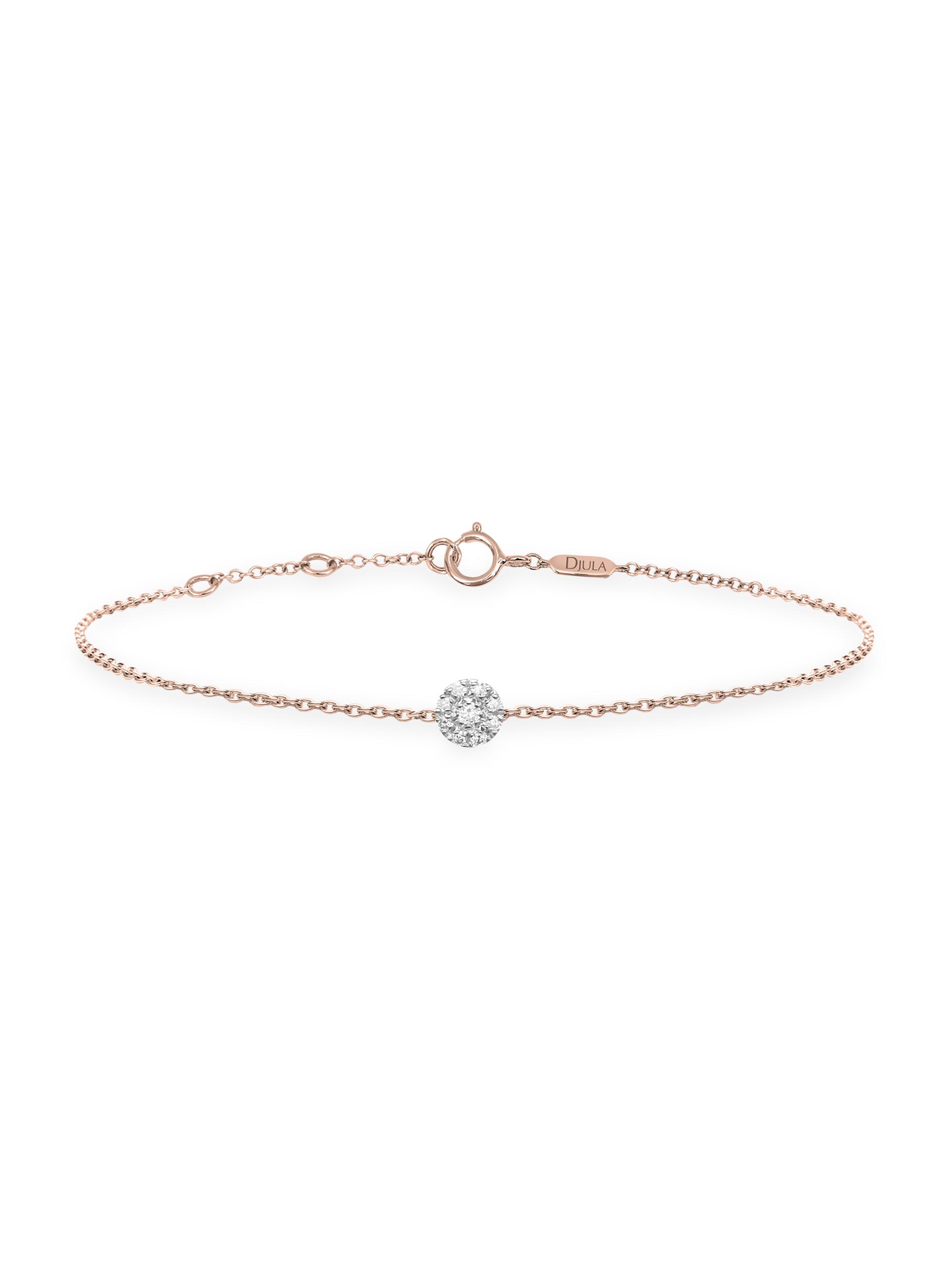 Djula Women's Magic Touch 18K Rose Gold & Diamond Target Chain Bracelet - Pink Gold
