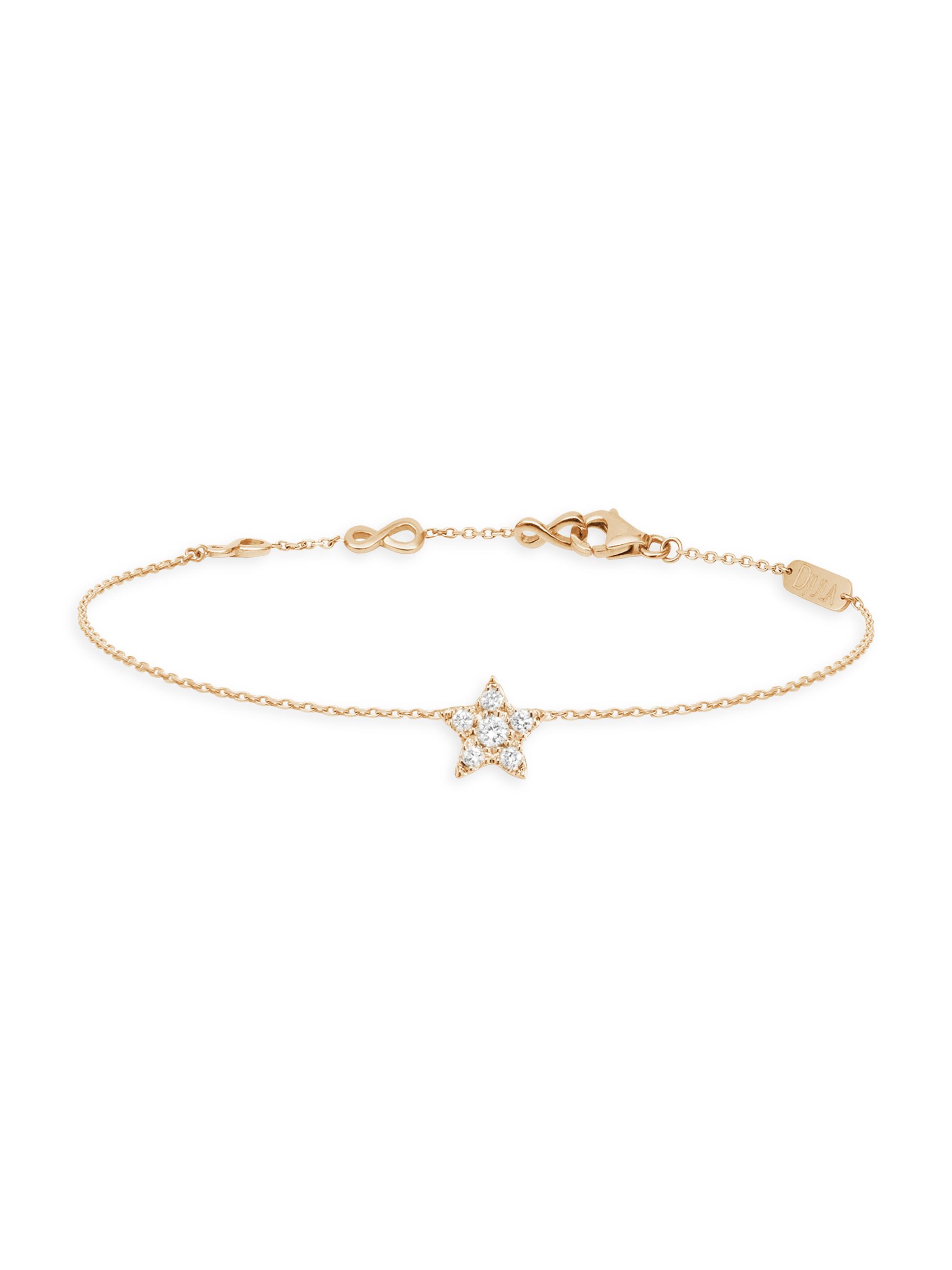 Djula Women's Magic Touch 18K Yellow Gold & Diamond Star Chain Bracelet - Yellow Gold