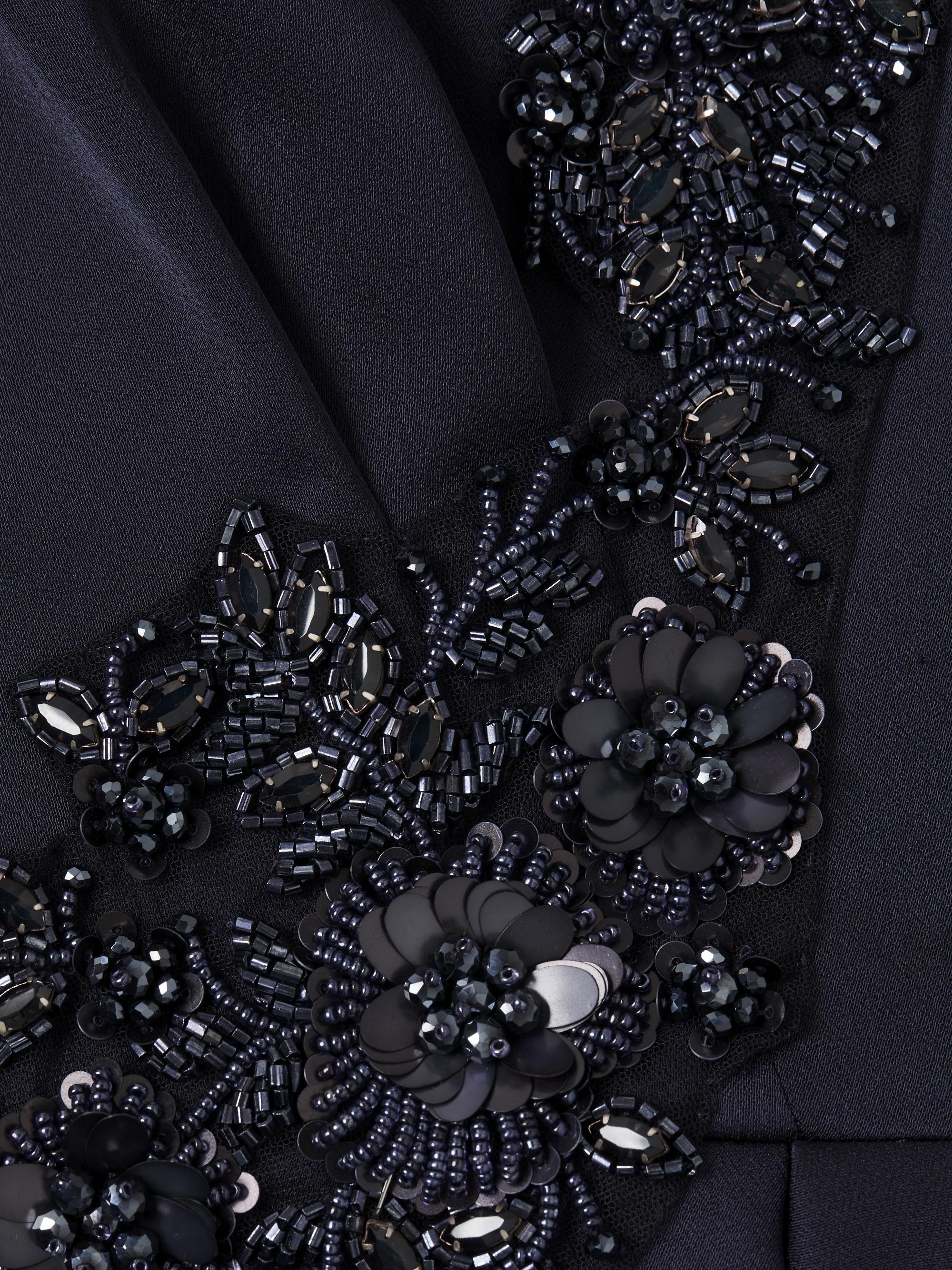 Aidan Mattox | Women's V-Neck Cocktail Dress - Navy