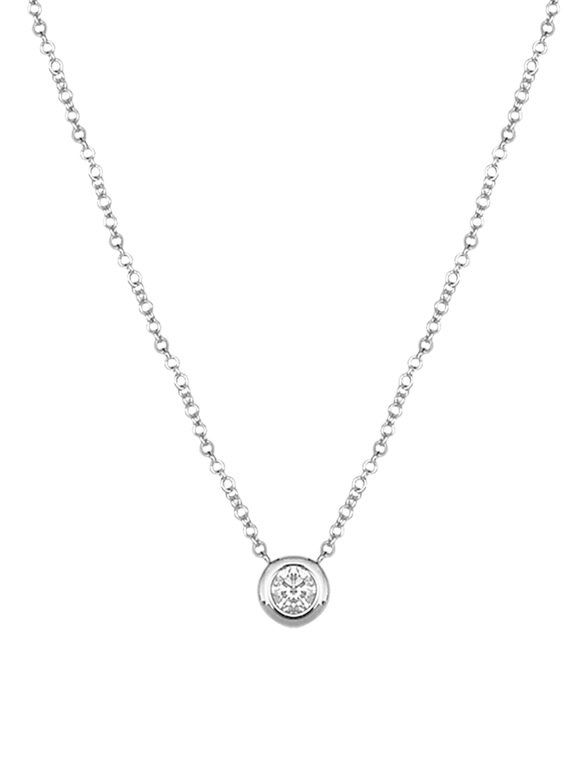 Djula Women's Magic Touch 18K White Gold & Diamond Round Pendant Necklace - White Gold