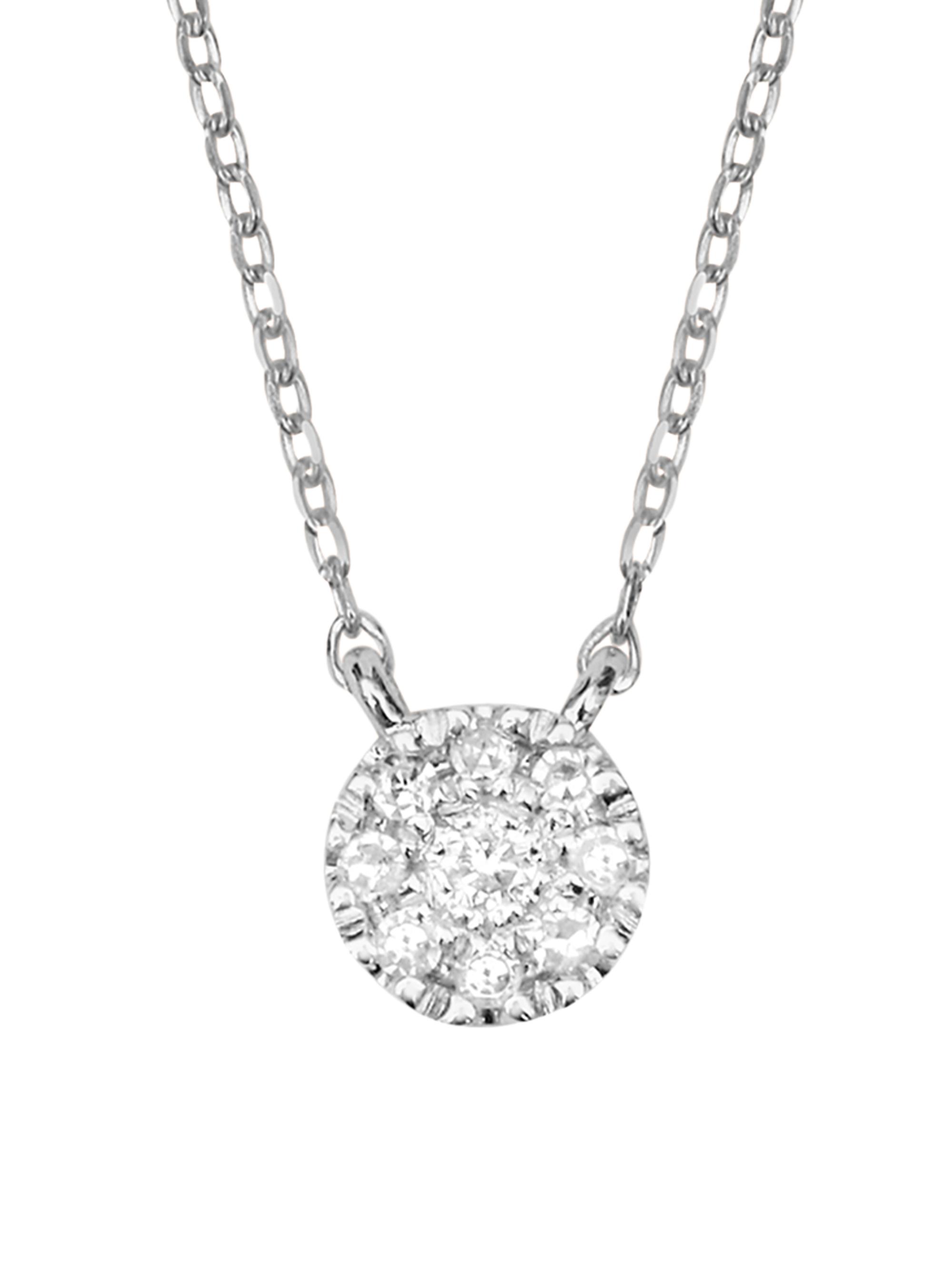Djula Women's Magic Touch 18K White Gold & Diamond Target Pendant Necklace - White Gold