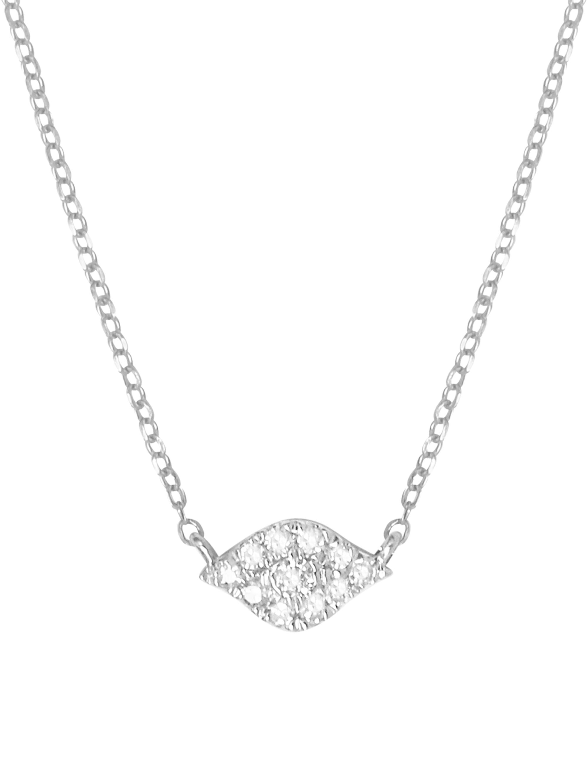 Djula Women's Magic Touch 18K White Gold & Diamond Eye Pendant Necklace - White Gold