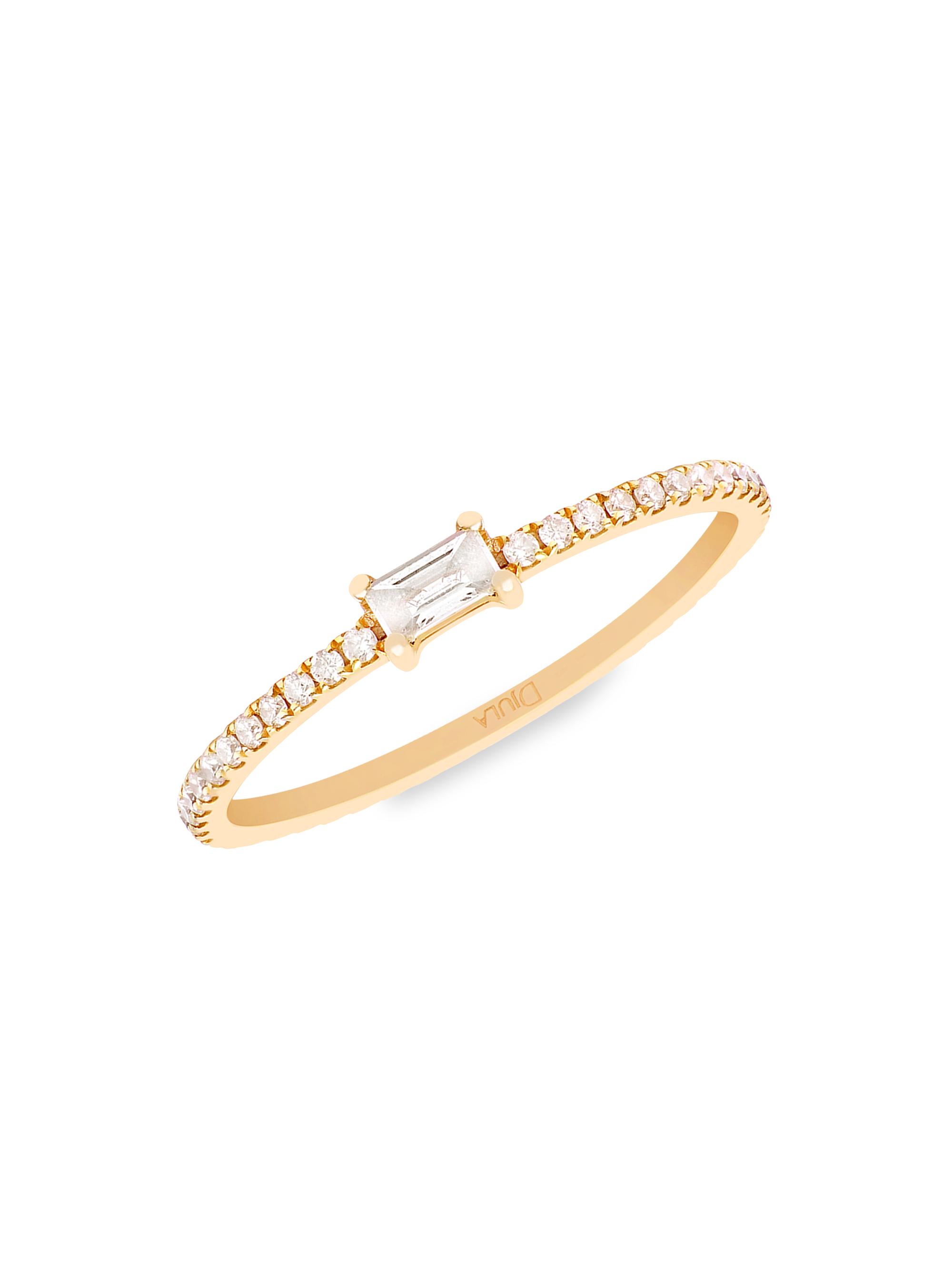 Djula Women's Mix & Match 18K Yellow Gold & Diamond Baguette Ring - Yellow Gold