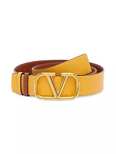 Valentino Valentino Men's Black Leather Belt - Stylemyle