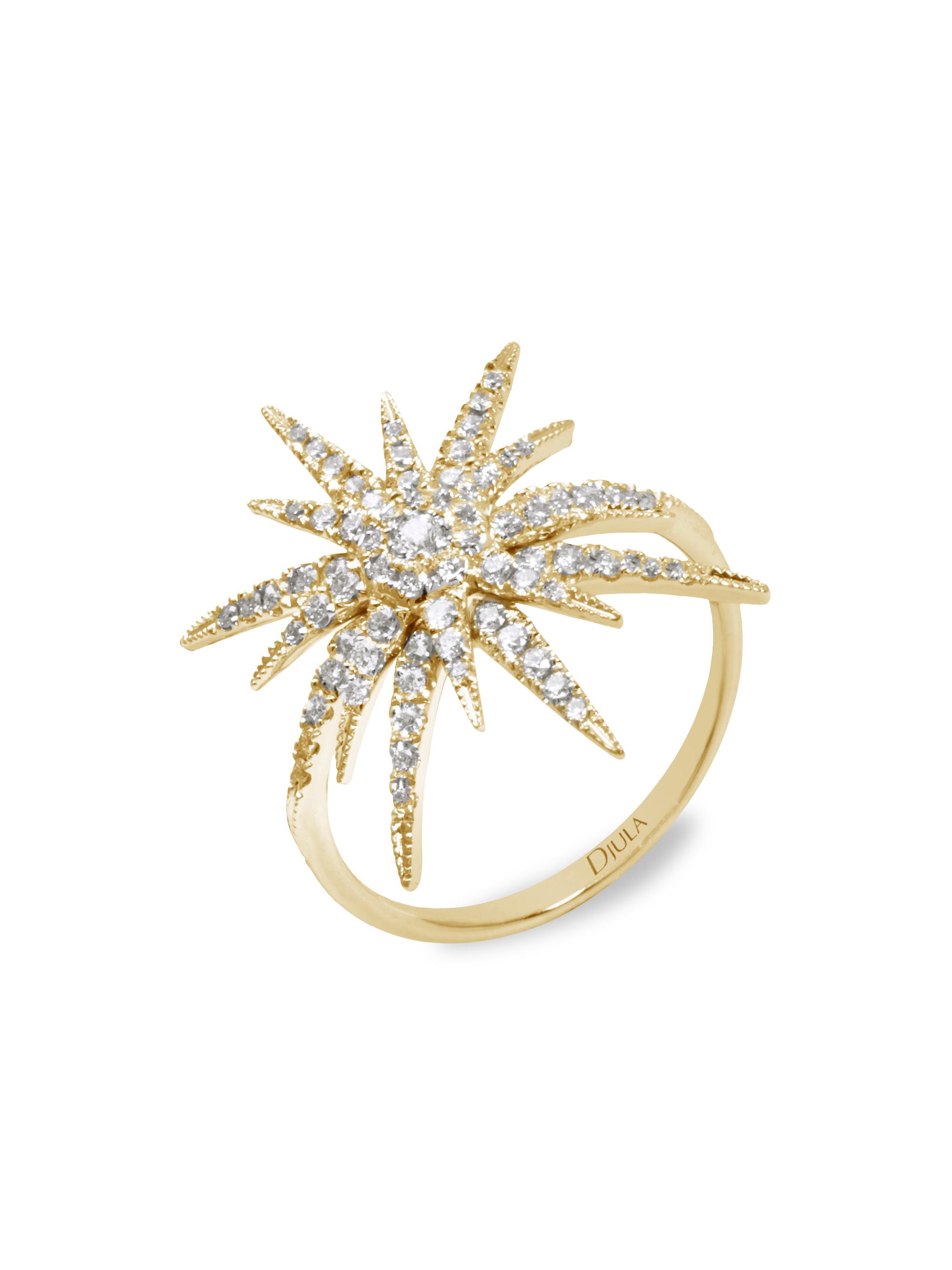 Djula Women's Soleil 18K Yellow Gold & Diamond Starburst Ring - Yellow Gold