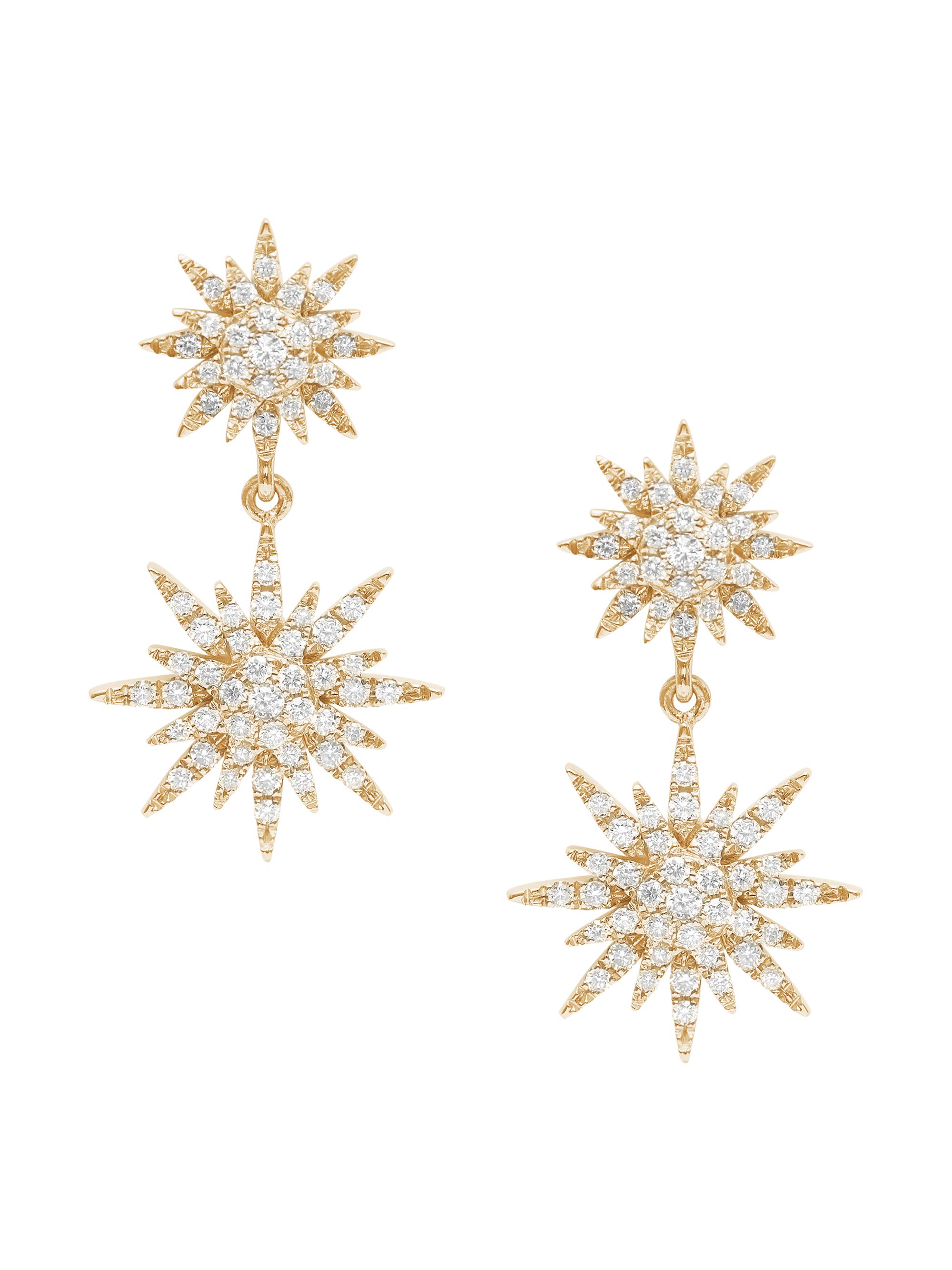 Djula Women's Soleil 18K Yellow Gold & Diamond Drop Earrings - Yellow Gold