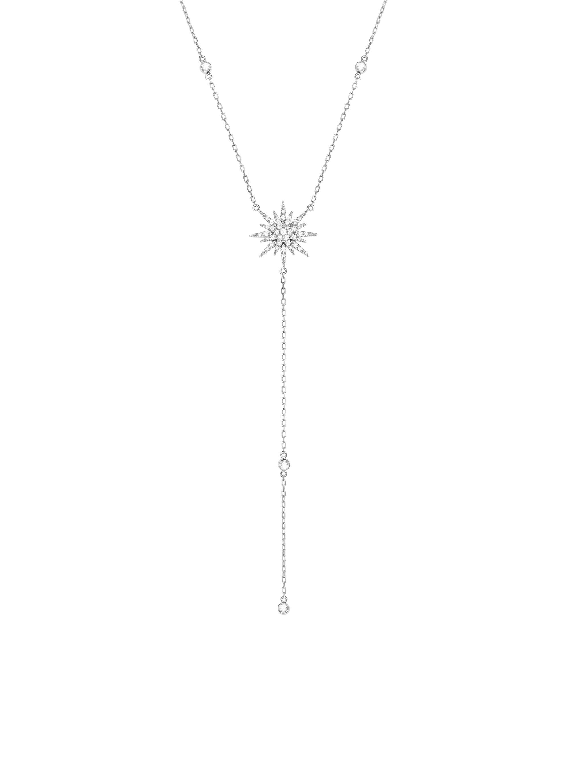 Djula Women's Soleil 18K White Gold & Diamond Sun Y Necklace - White Gold