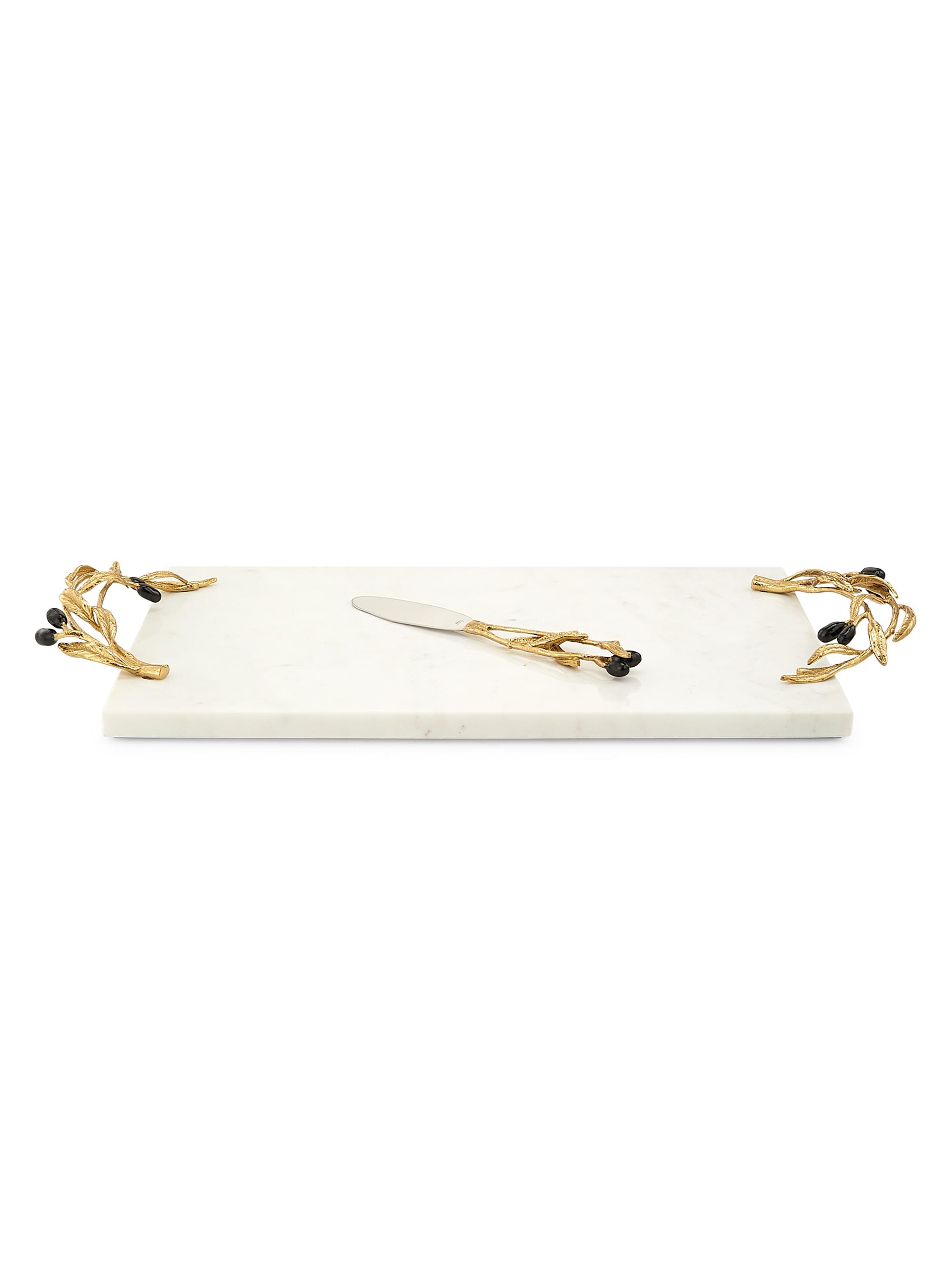 Michael Aram Olive Branch Cheese Board & Knife