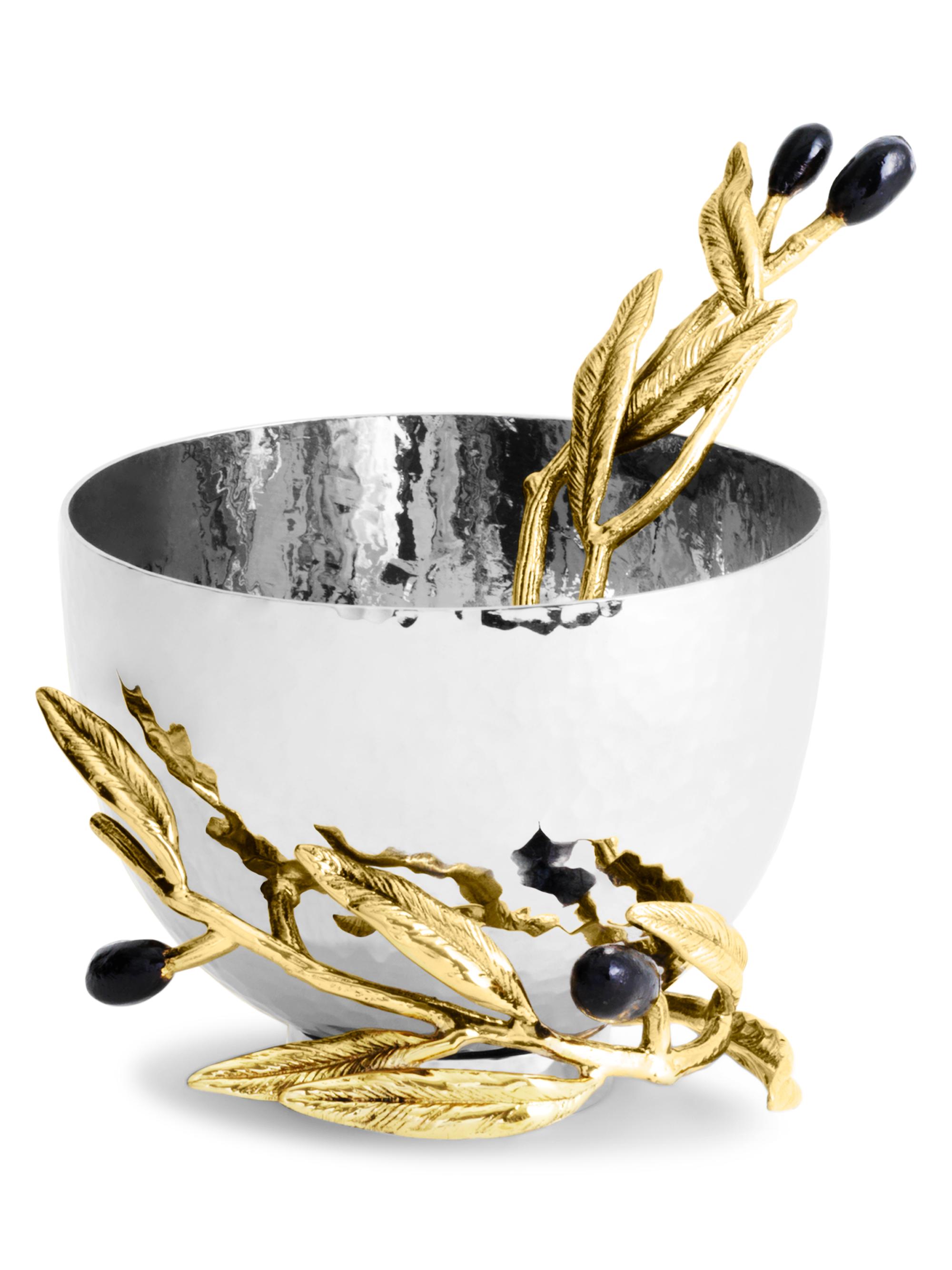 Michael Aram Olive Branch Nut Dish & Spoon
