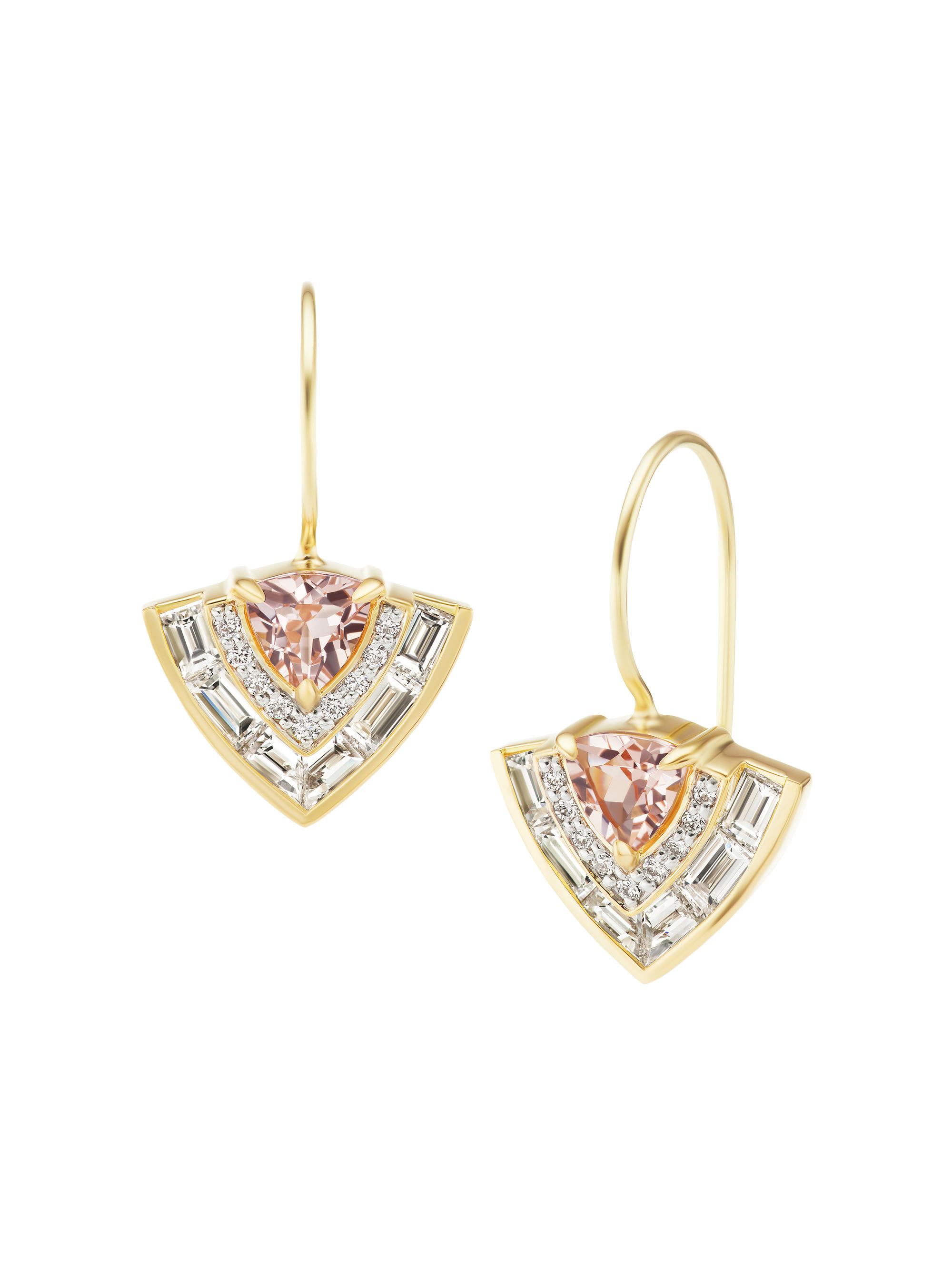 Emily P. Wheeler Women's Signature 18K Yellow Gold, Morganite & Diamond Tiered Drop Earrings - Morganite