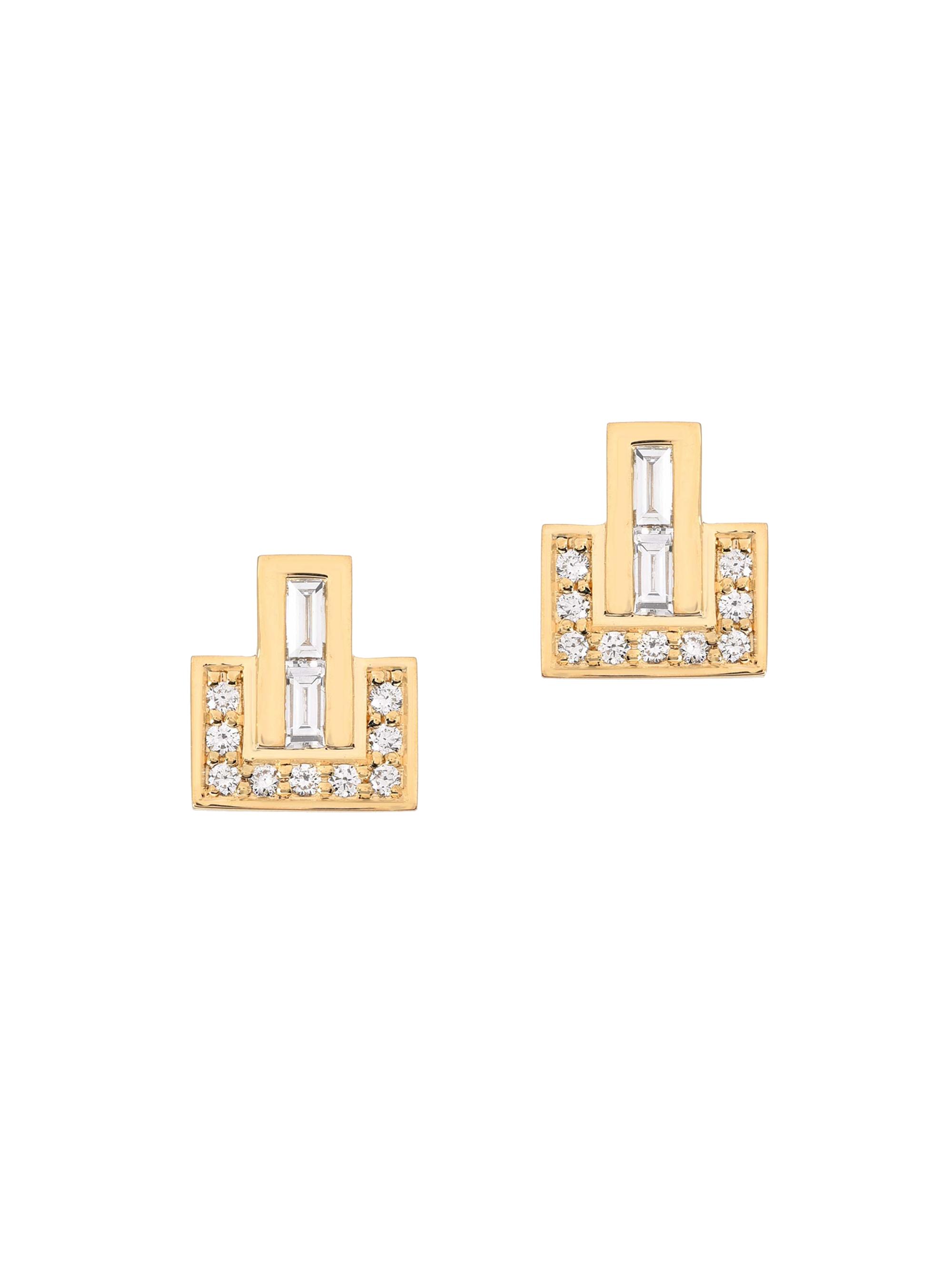 Emily P. Wheeler Women's Signature E 18K Yellow Gold & Diamond Stud Earrings - Gold