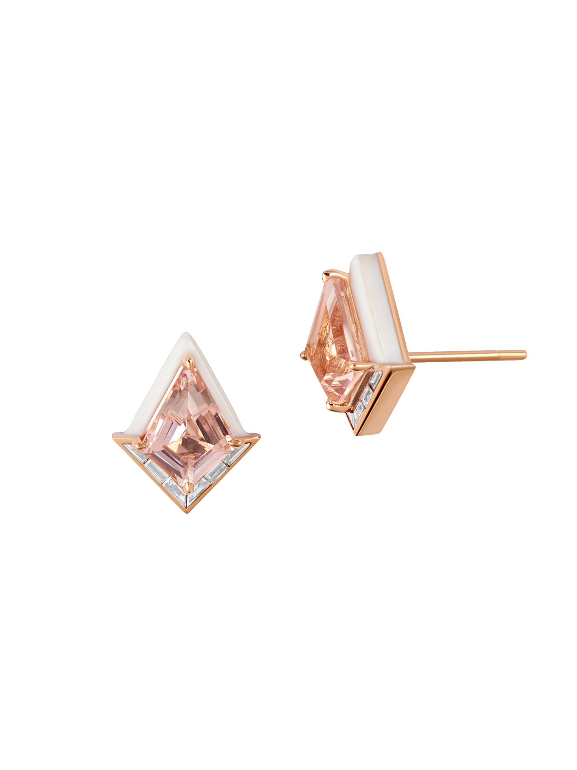 Emily P. Wheeler Women's Twinkle 18K Rose Gold & Multi-Stone Stud Earrings - Morganite