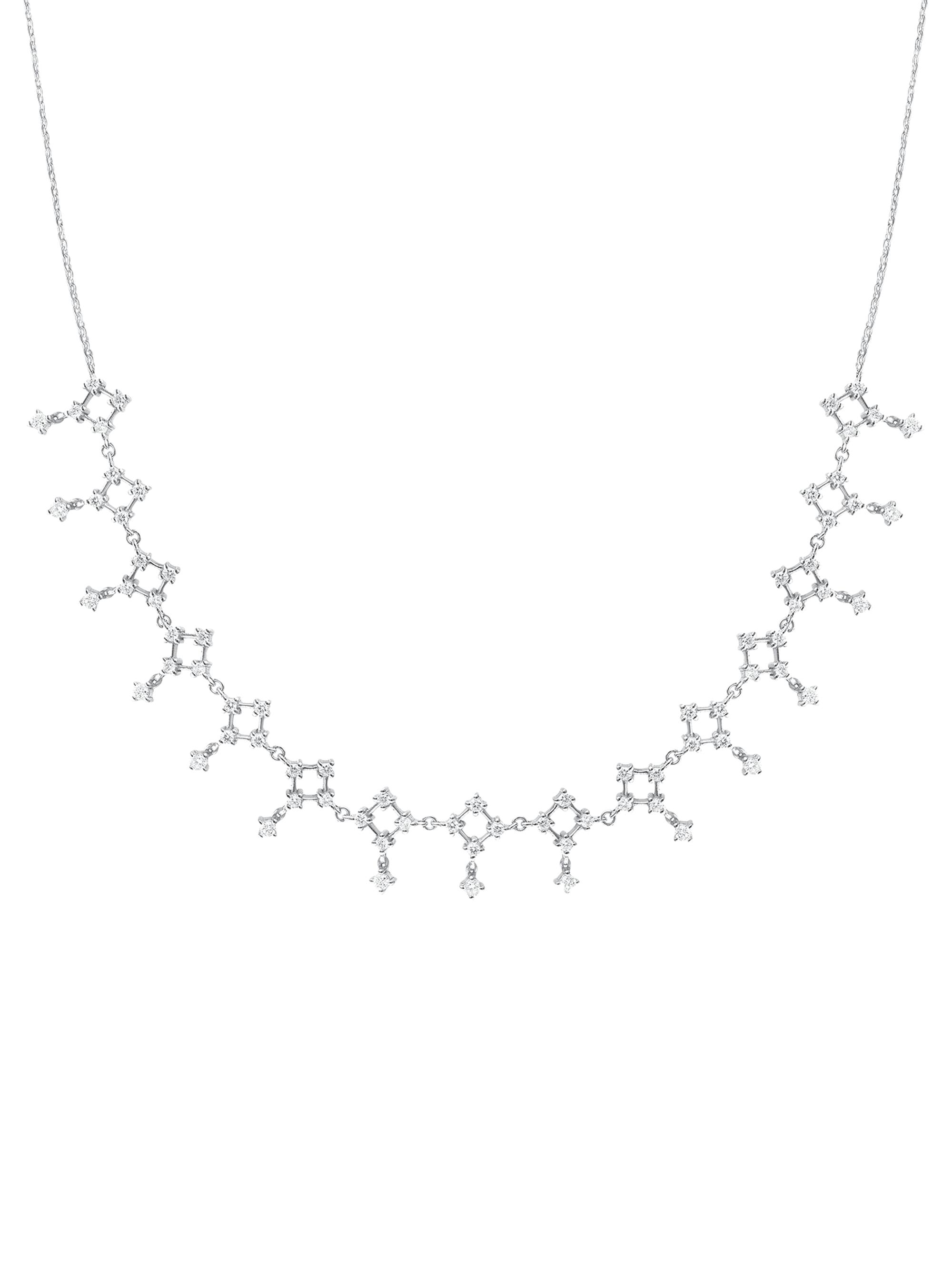 Djula Women's Gypsy 18K White Gold & Diamond Lace Necklace - White Gold