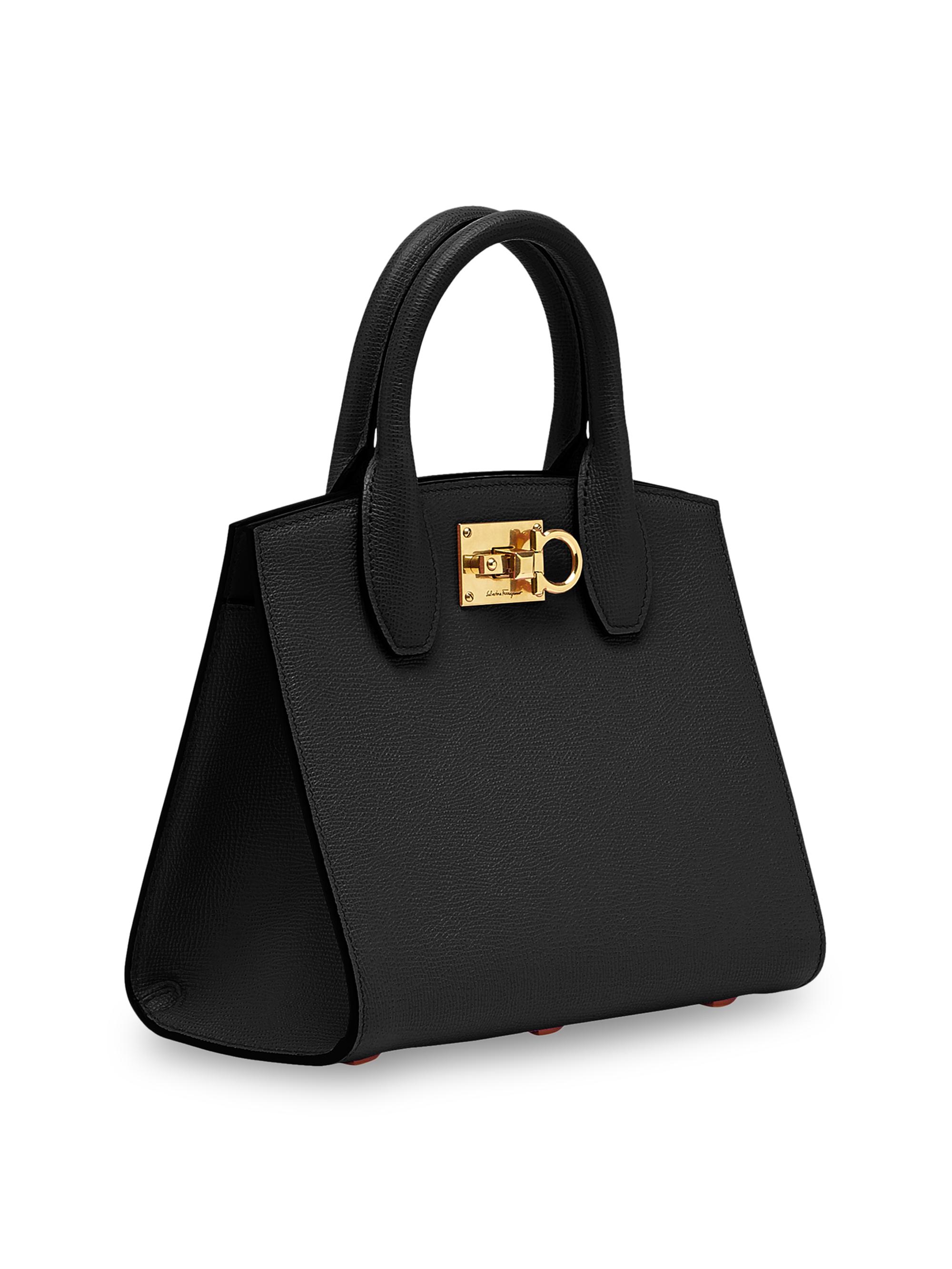 FERRAGAMO Studio Box Mini Leather Top-Handle Bag | Saks Fifth Avenue