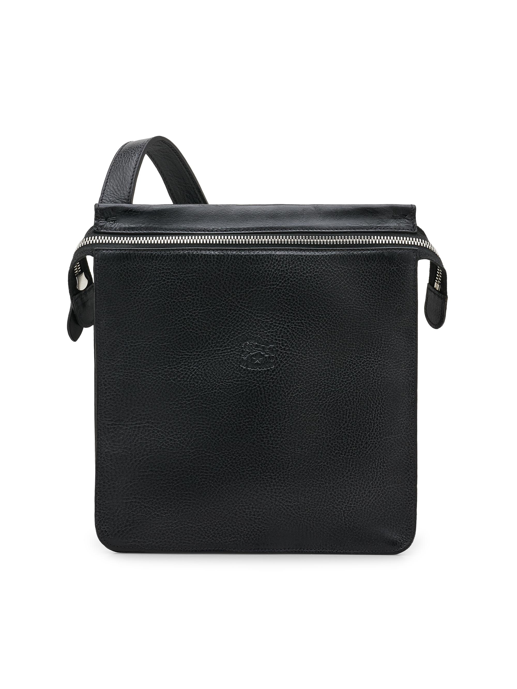 Il Bisonte Men's Vacchetta Leather Crossbody Bag - Black