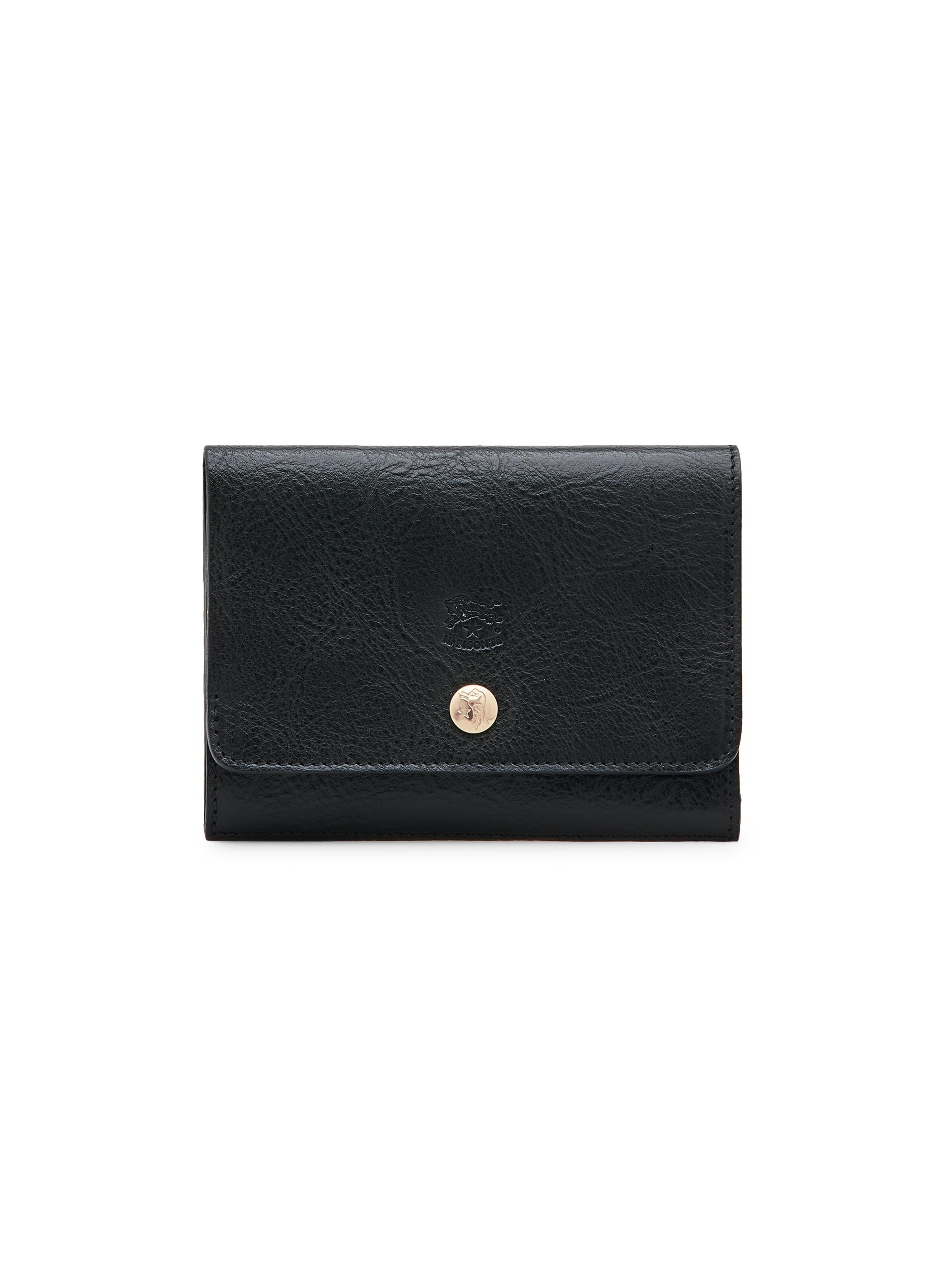 Il Bisonte Men's Vacchetta Leather Carry-All Wallet - Black