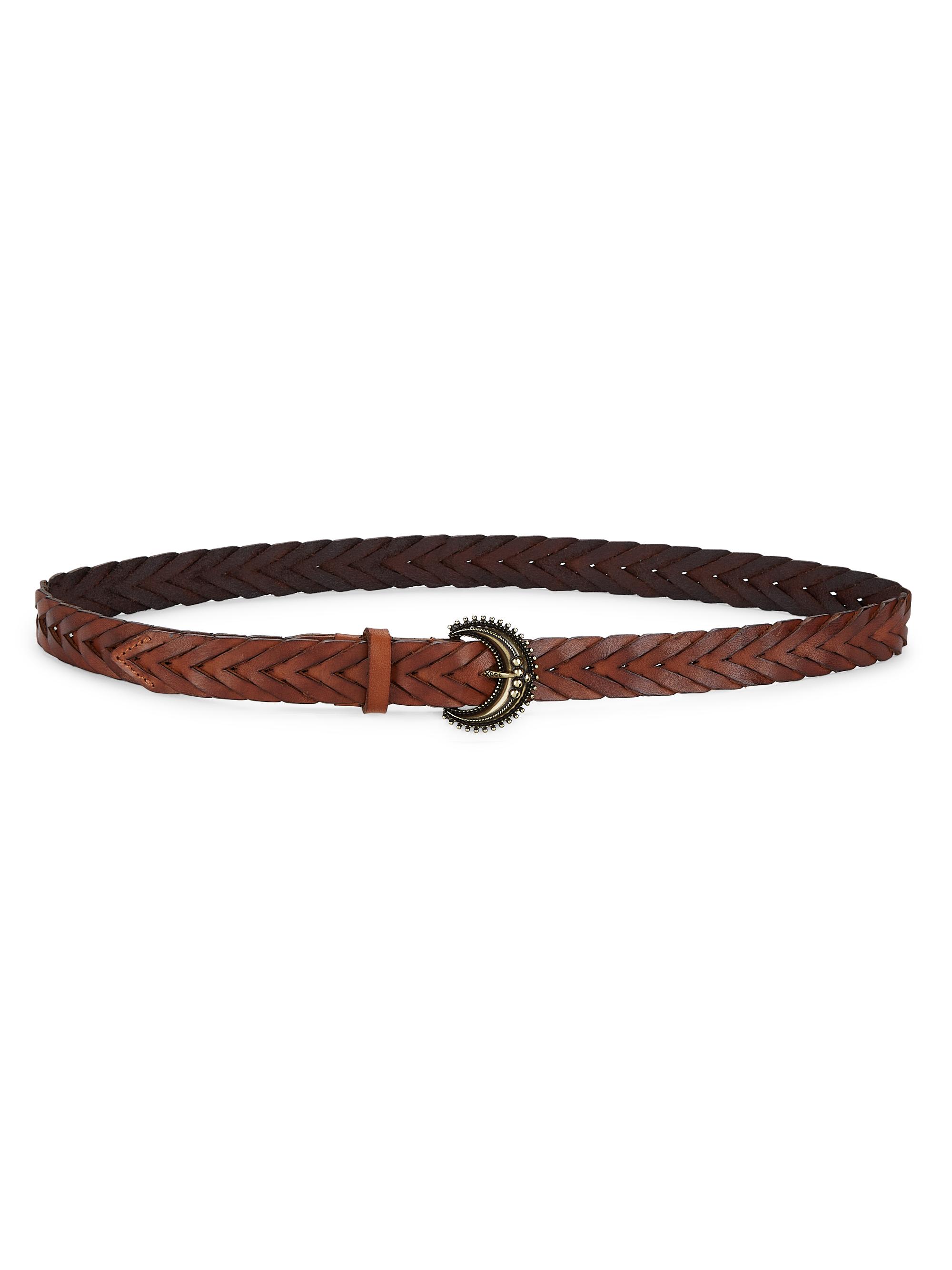 Veronica Beard Women's Leo Braided Leather Belt - Tan
