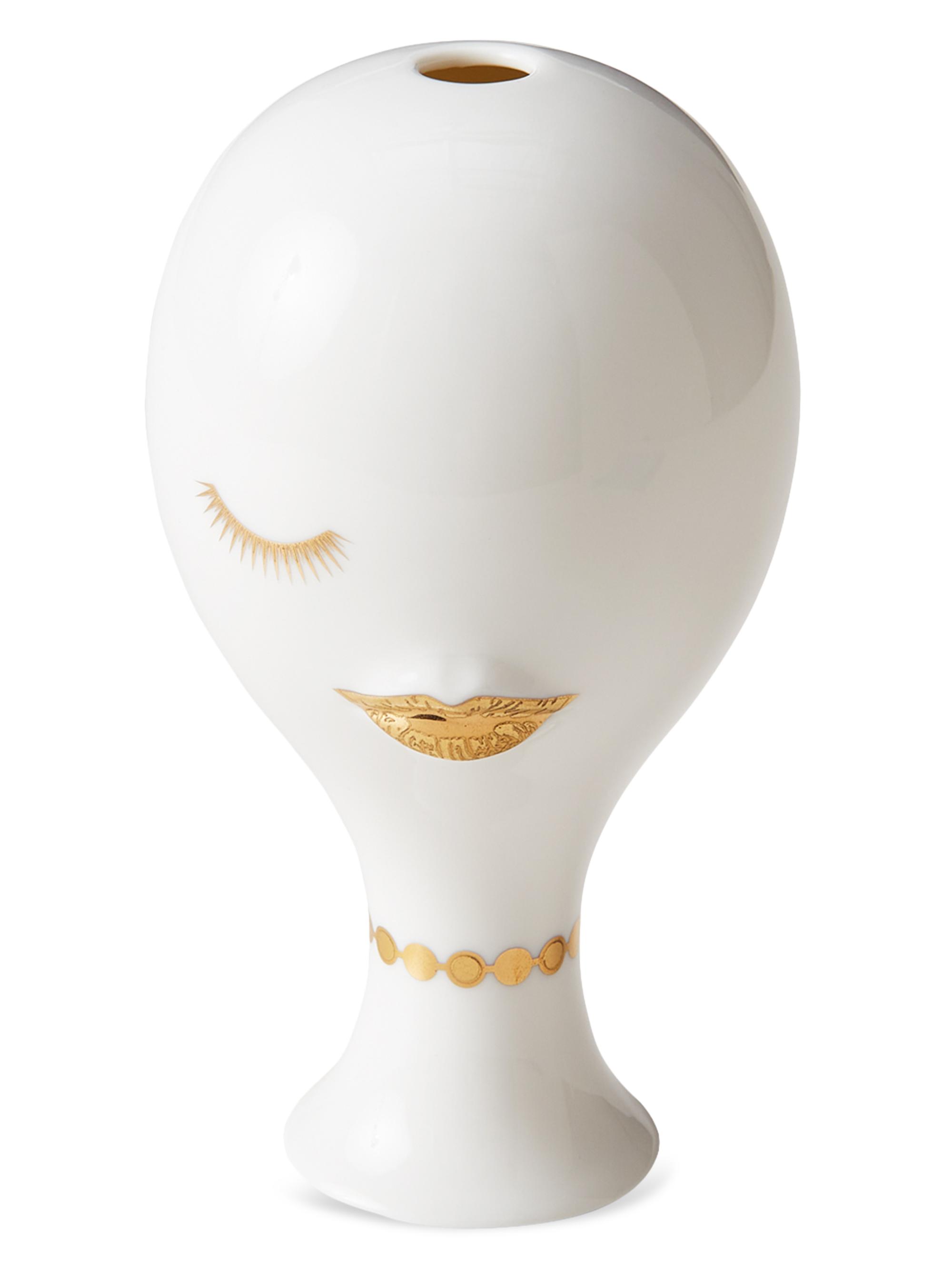 Jonathan Adler Gilded Muse Misia Vase - White