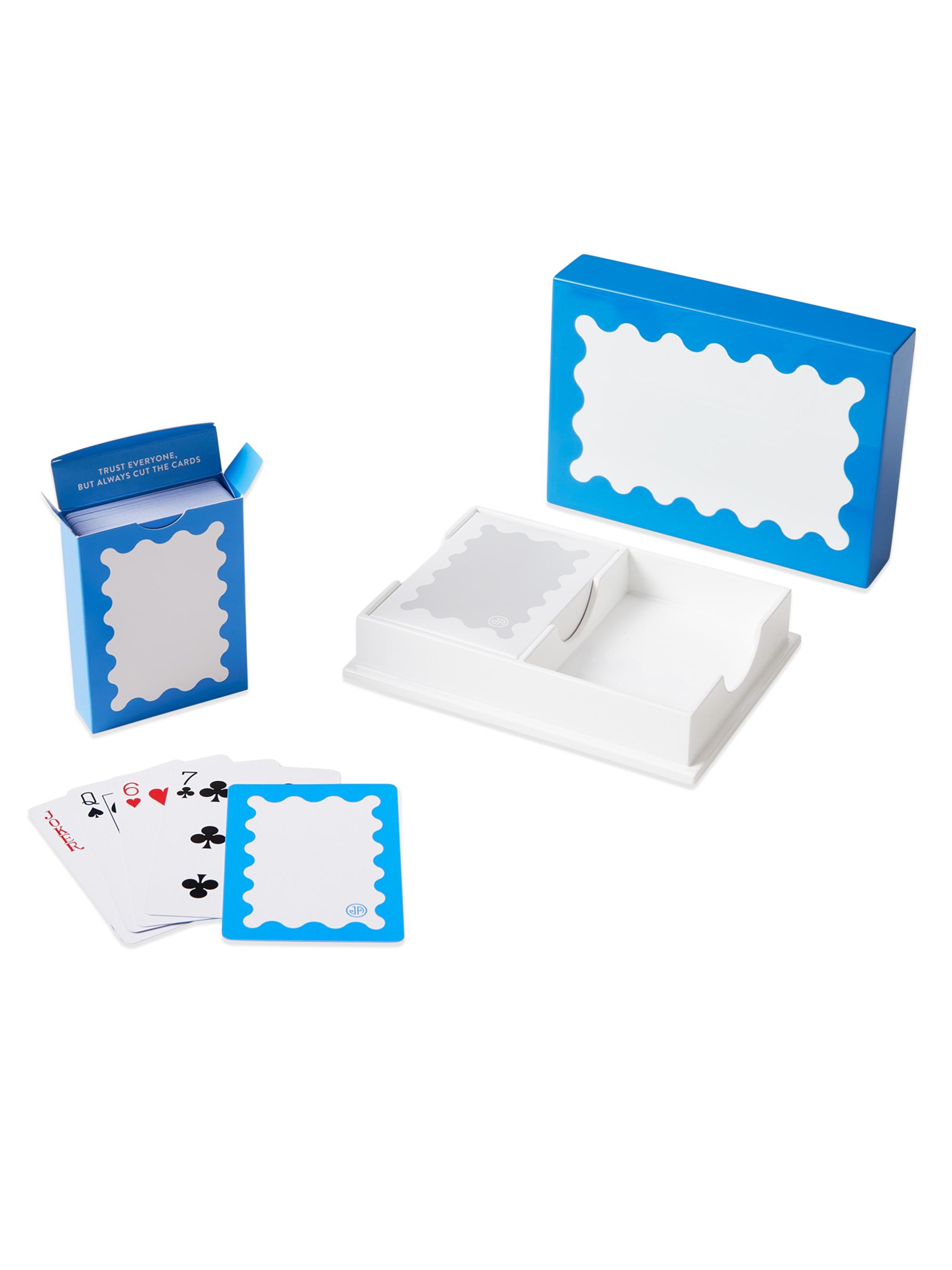 Jonathan Adler Ripple Lacquer Card Set - Blue