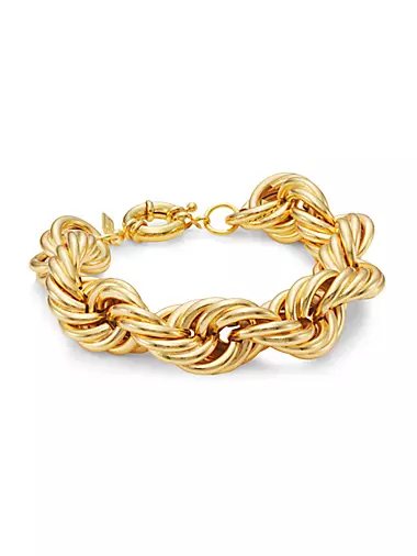 Goldtone Twist Chain Bracelet