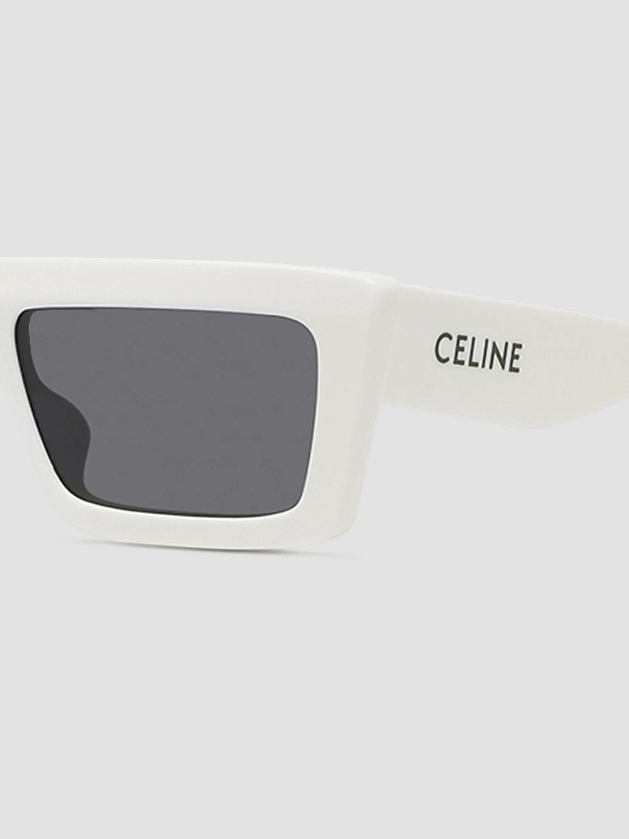 CELINE フレームレスゴーグル ホワイト CELINE 57MM Flat-Top Rectangular Sunglasses | Saks Fifth Avenue