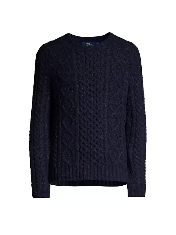 Shop Polo Ralph Lauren Speckled Cable-Knit Sweater