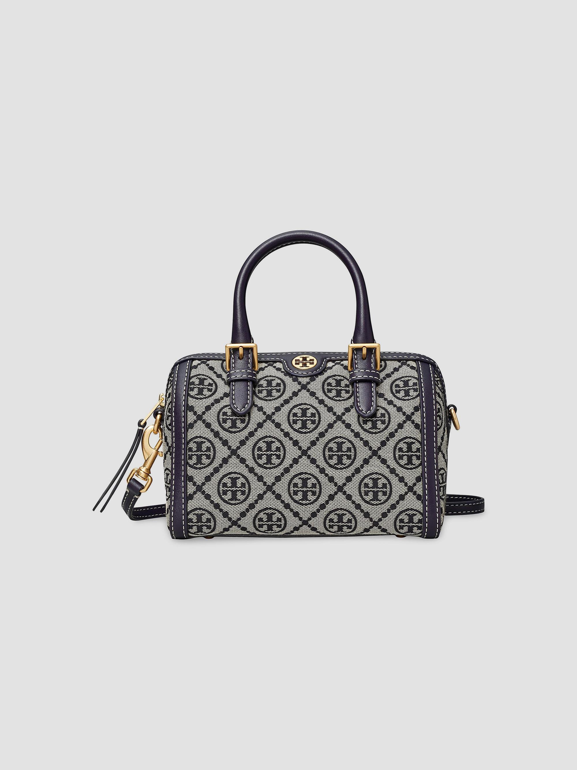 Tory Burch Women's Petite T Monogram Jacquard Barrel Bag - Tory Navy | Thumbnail 7