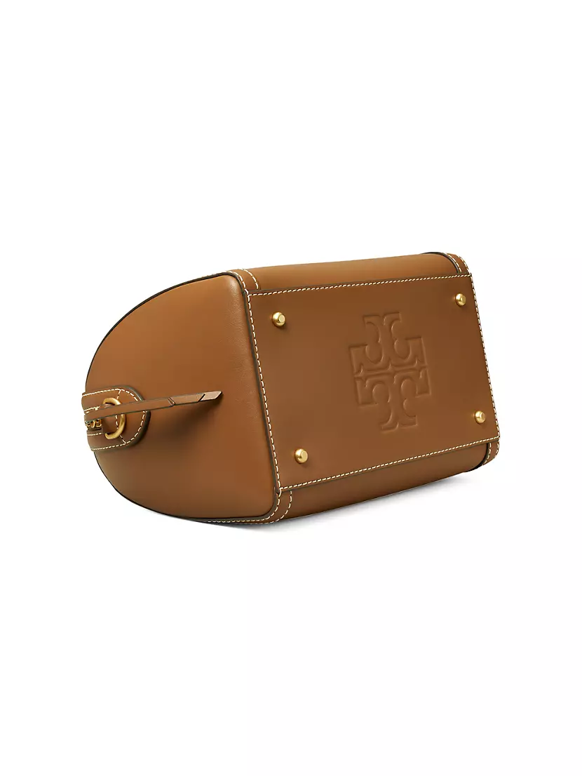 Tory Burch T Monogram Leather Barrel Color Block Shoulder Bag – BB ASIA  STORE