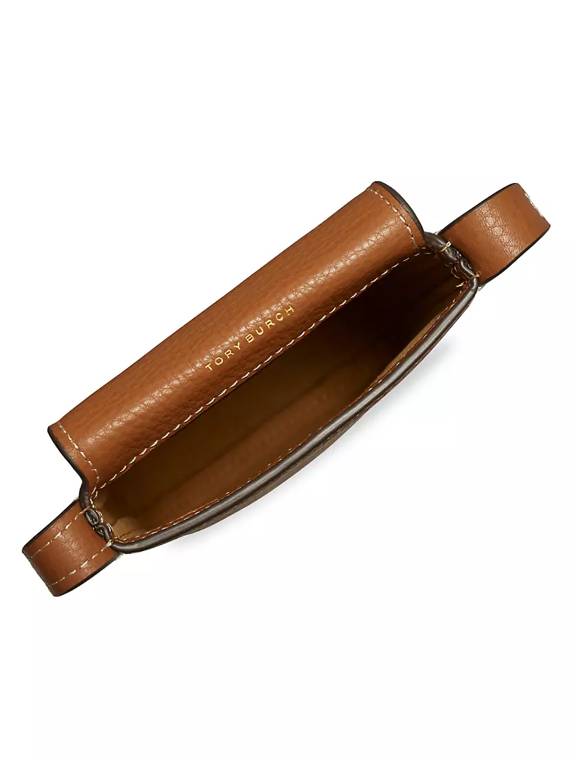 Shop Tory Burch Miller Leather Phone Crossbody Bag | Saks Fifth