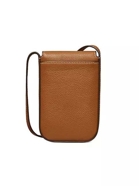 Shop Tory Burch Miller Leather Phone Crossbody Bag | Saks Fifth Avenue