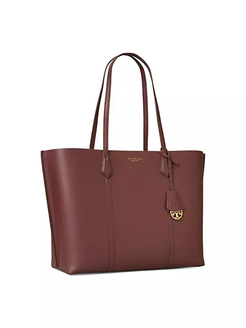 Tory Burch Perry Small Triple Compartment Leather Tote