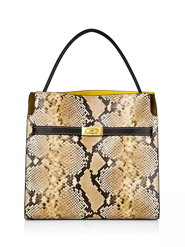 Lee Radziwill Snake-Printed Double Bag