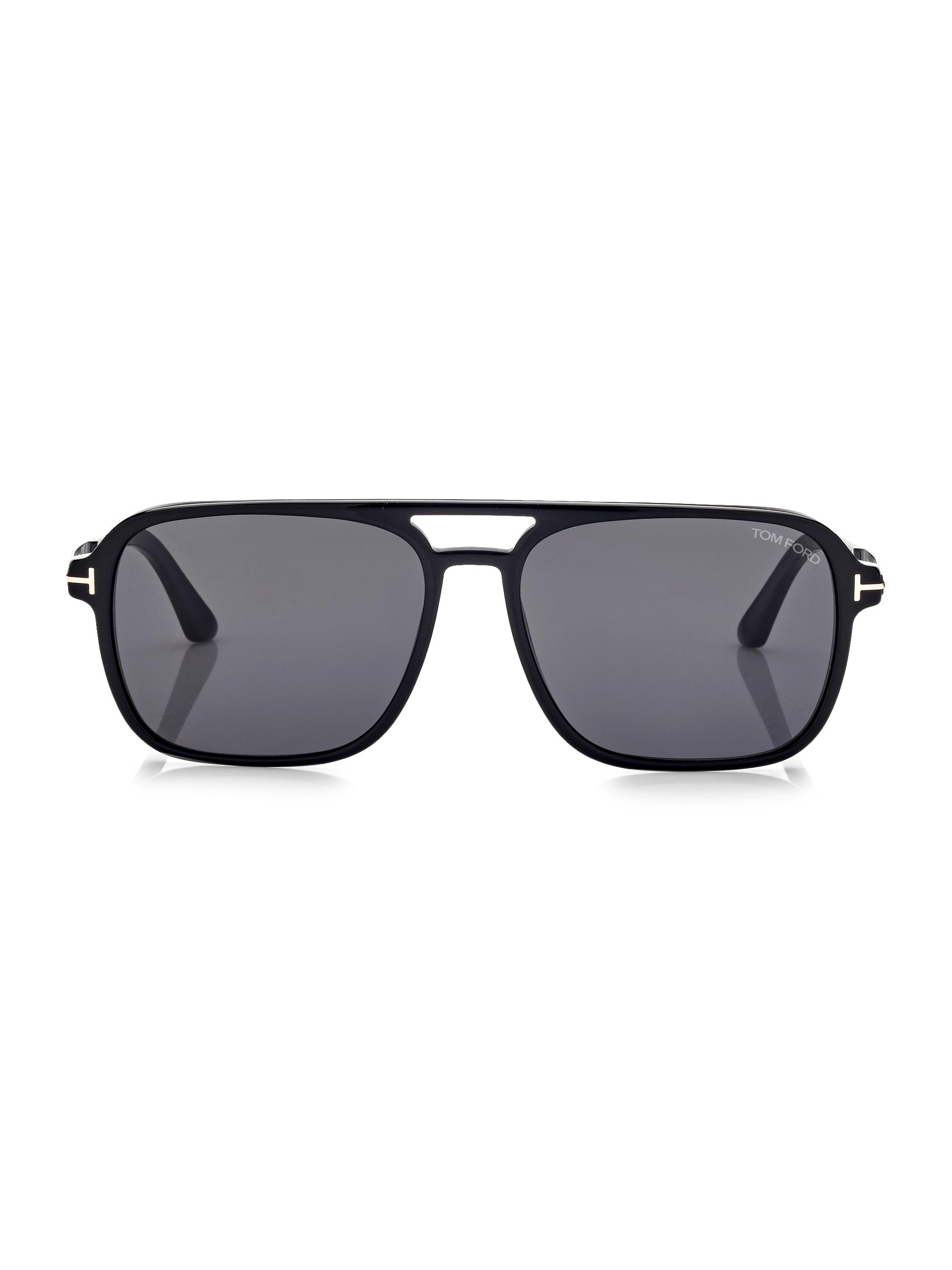 TOM FORD Men's Crosby 59MM Navigator Sunglasses - Shiny Black