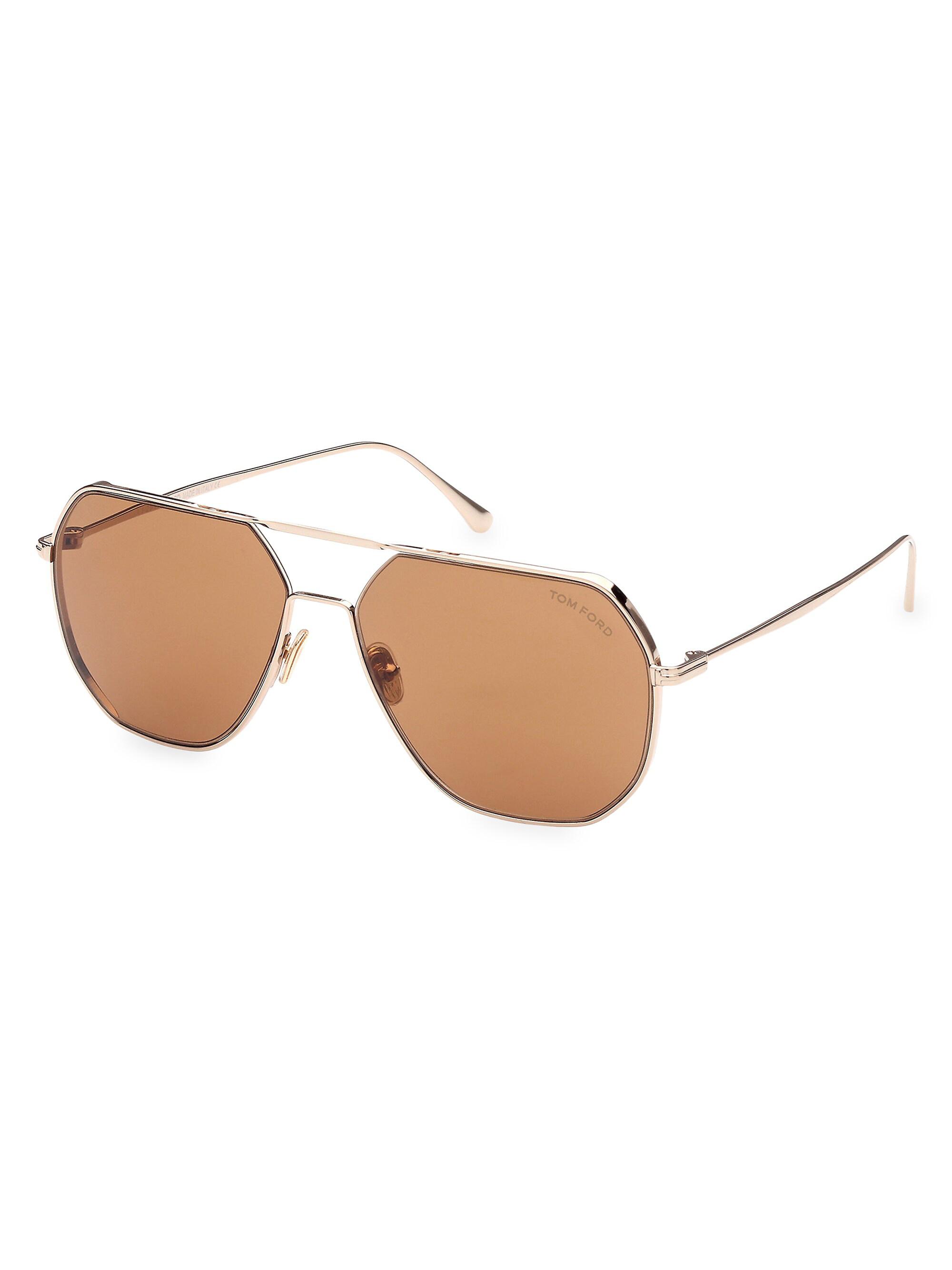 TOM FORD Gilles-02 59MM Geometric Sunglasses | Saks Fifth Avenue