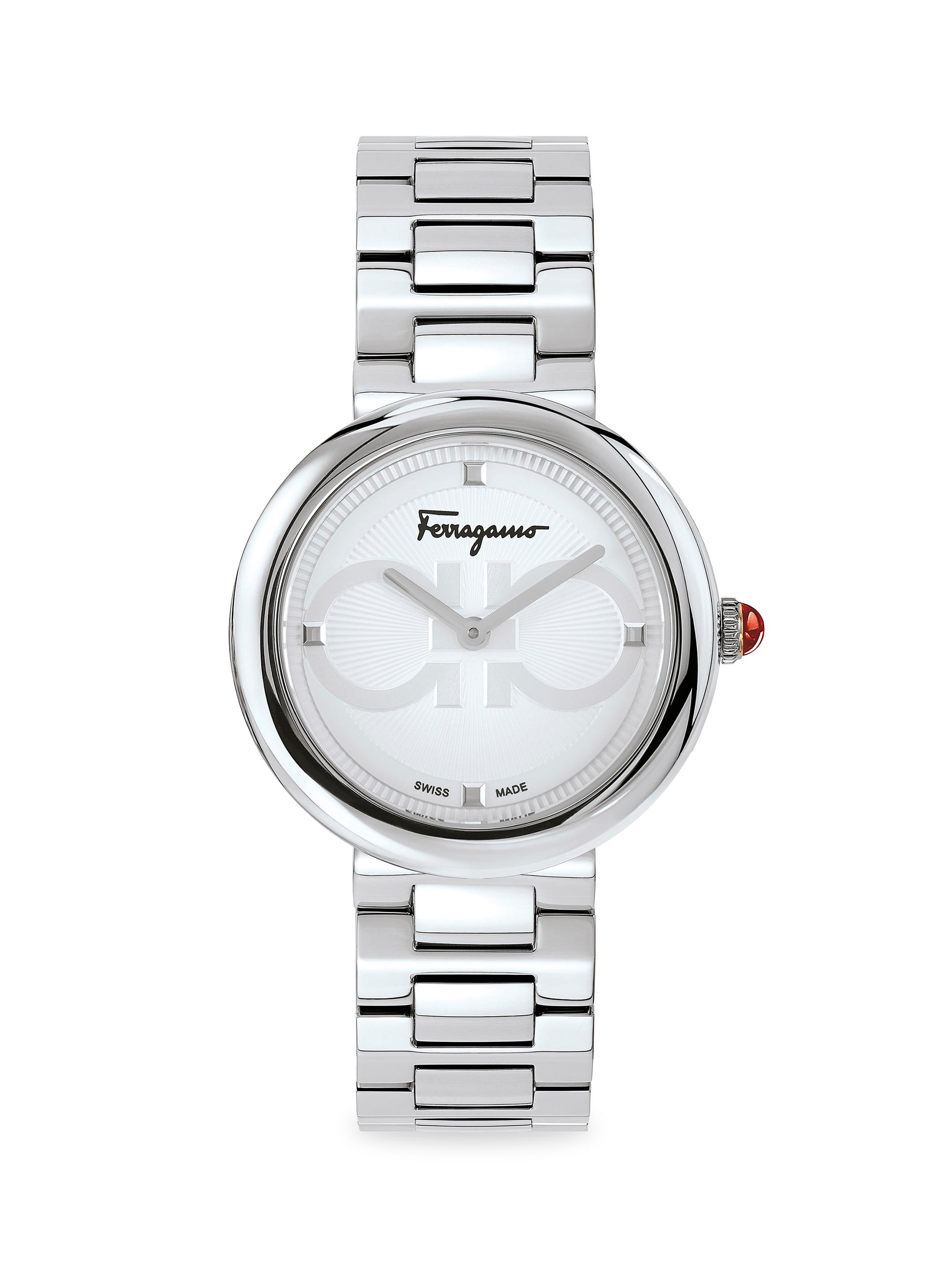 FERRAGAMO Men's Ferragamo Chic Stainless Steel Bracelet Watch - Silver