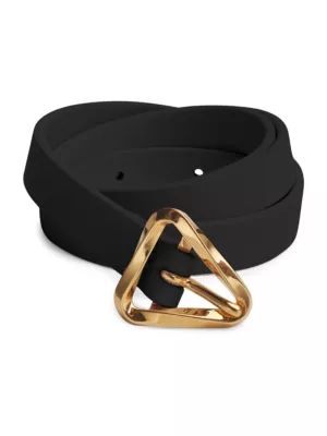 Bottega Veneta triangle buckle belt - Green