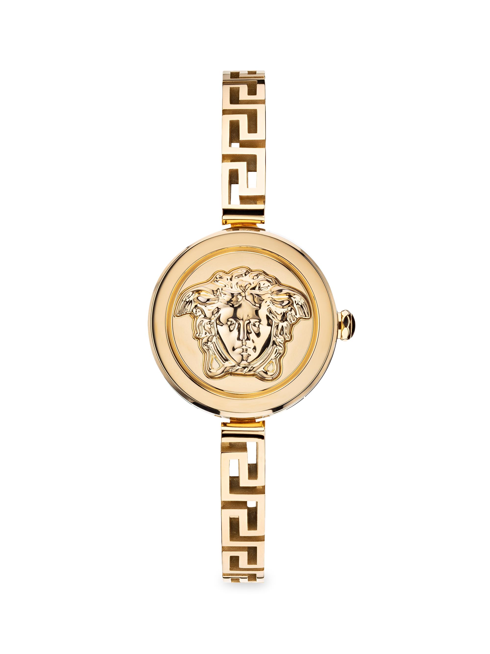 Versace Women's Medusa Secret IP Yellow Gold Bracelet Watch - Gold