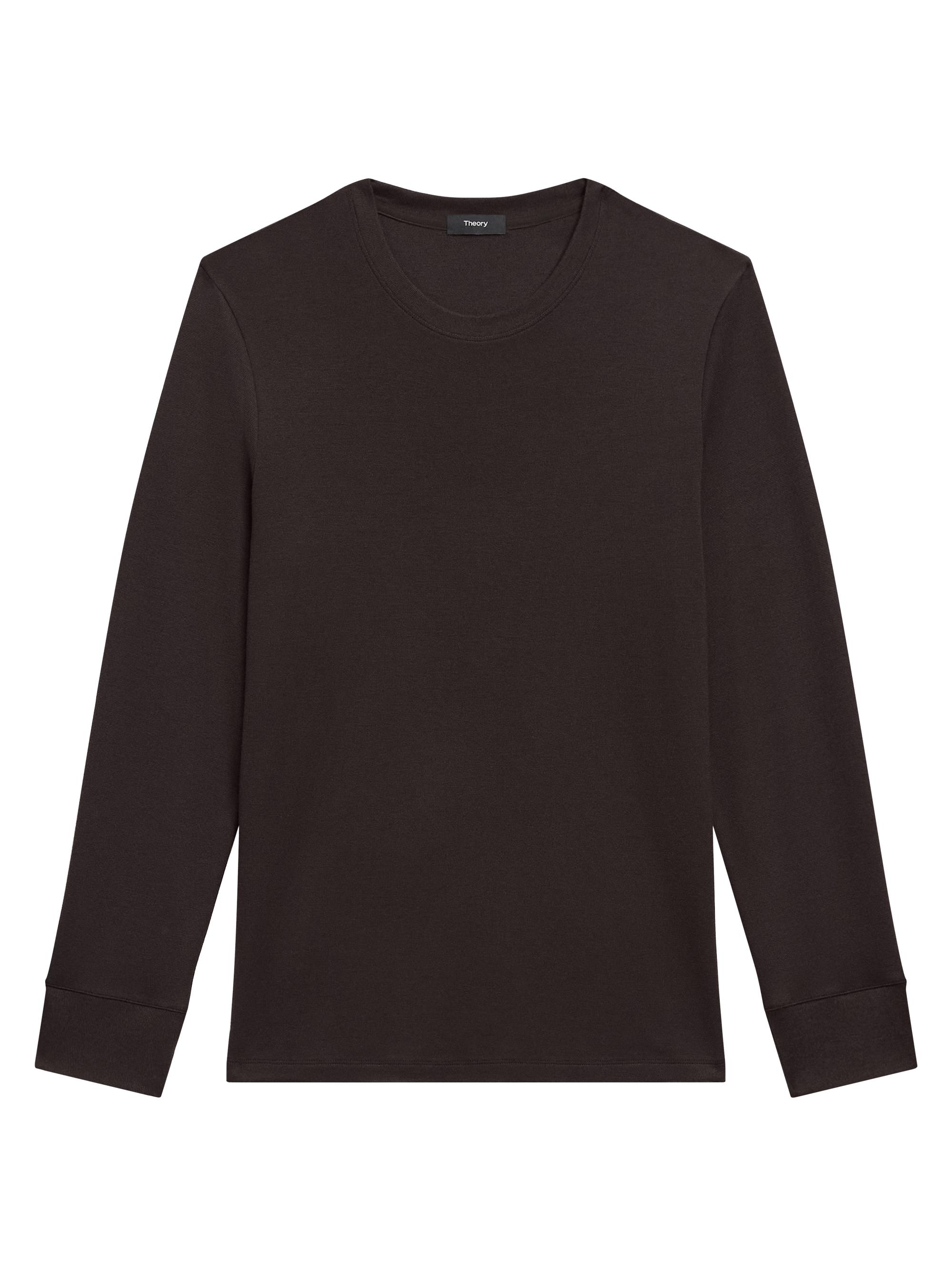 Theory Men's Essential Anemone Milano Long-Sleeve T-Shirt - Brownwood