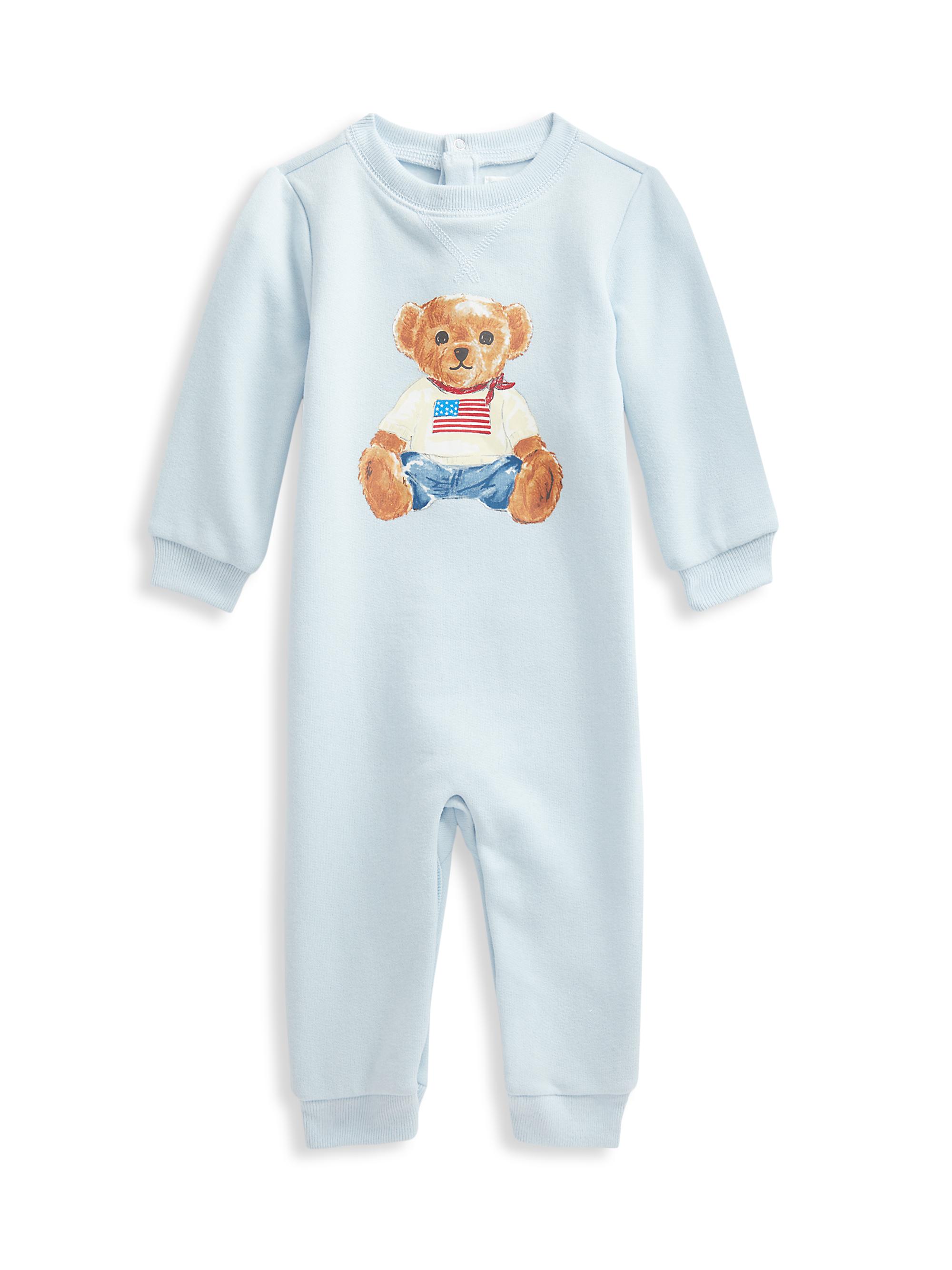 Polo Ralph Lauren Baby Boy's Polo Bear Fleece Coveralls - Beryl Blue