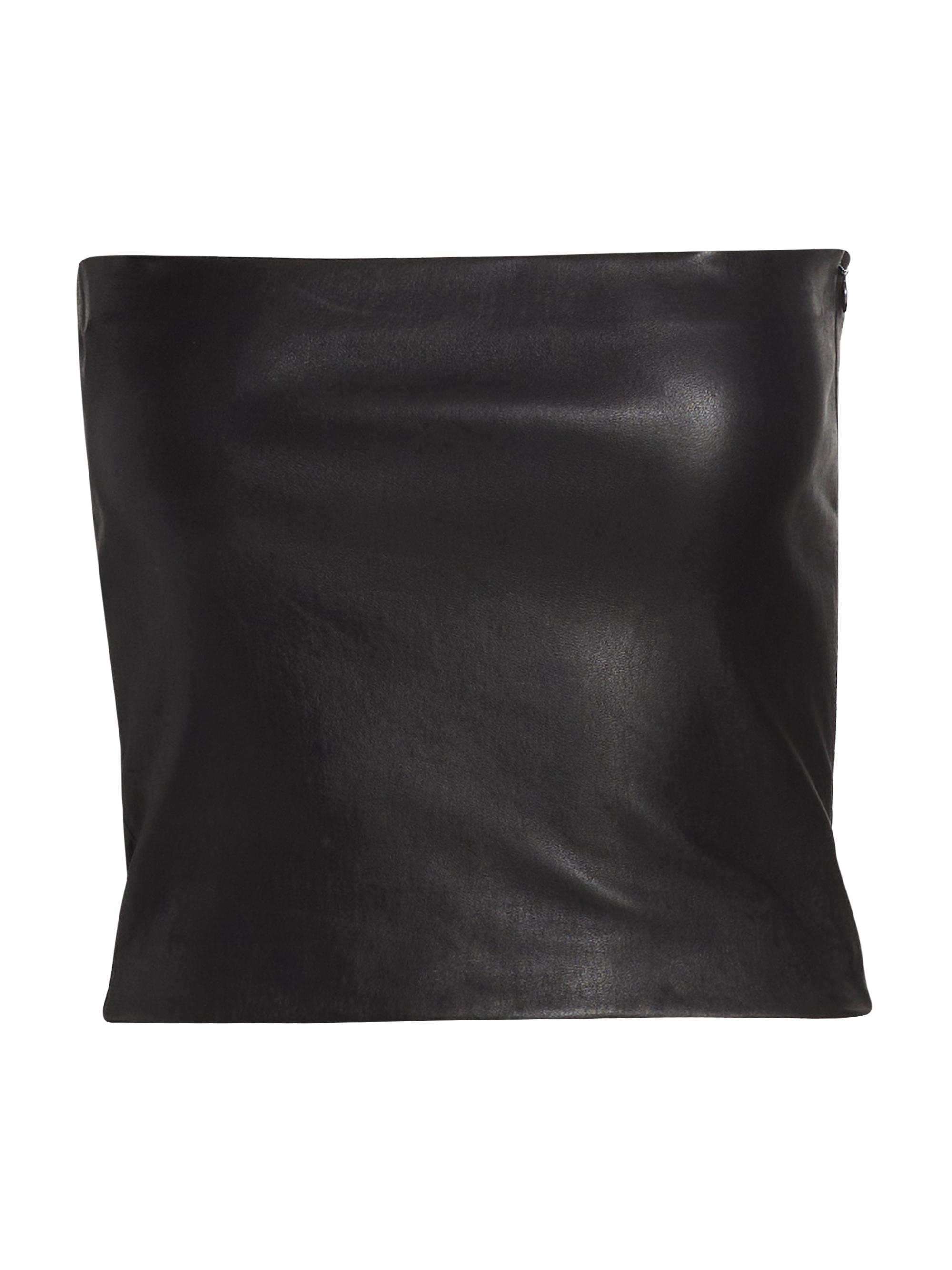 SPRWMN Women's Leather Bandeau Top - Black