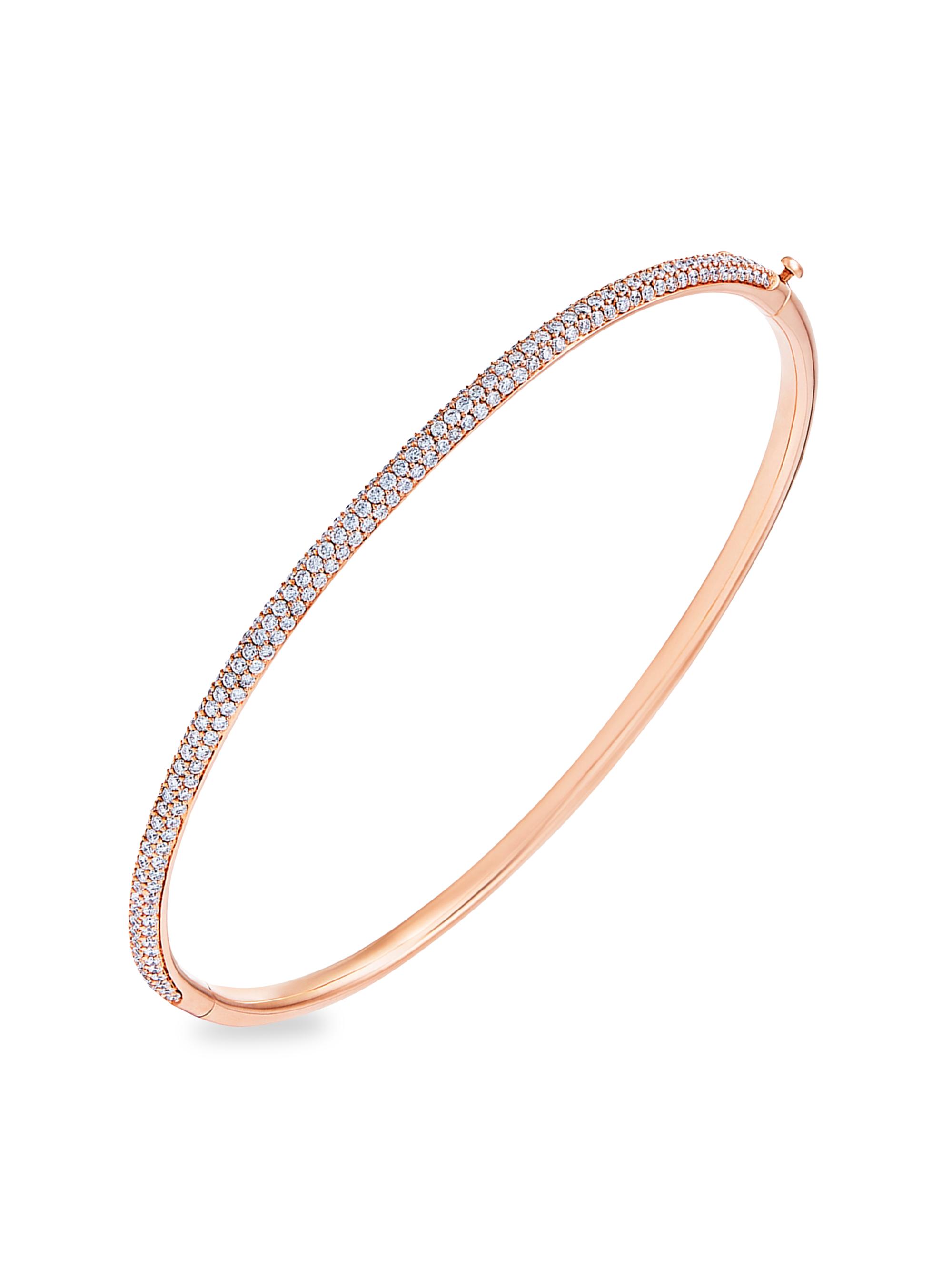 Kwiat Women's Moonlight 18K Rose Gold & Diamond Three-Row Slim Bangle - Rose Gold