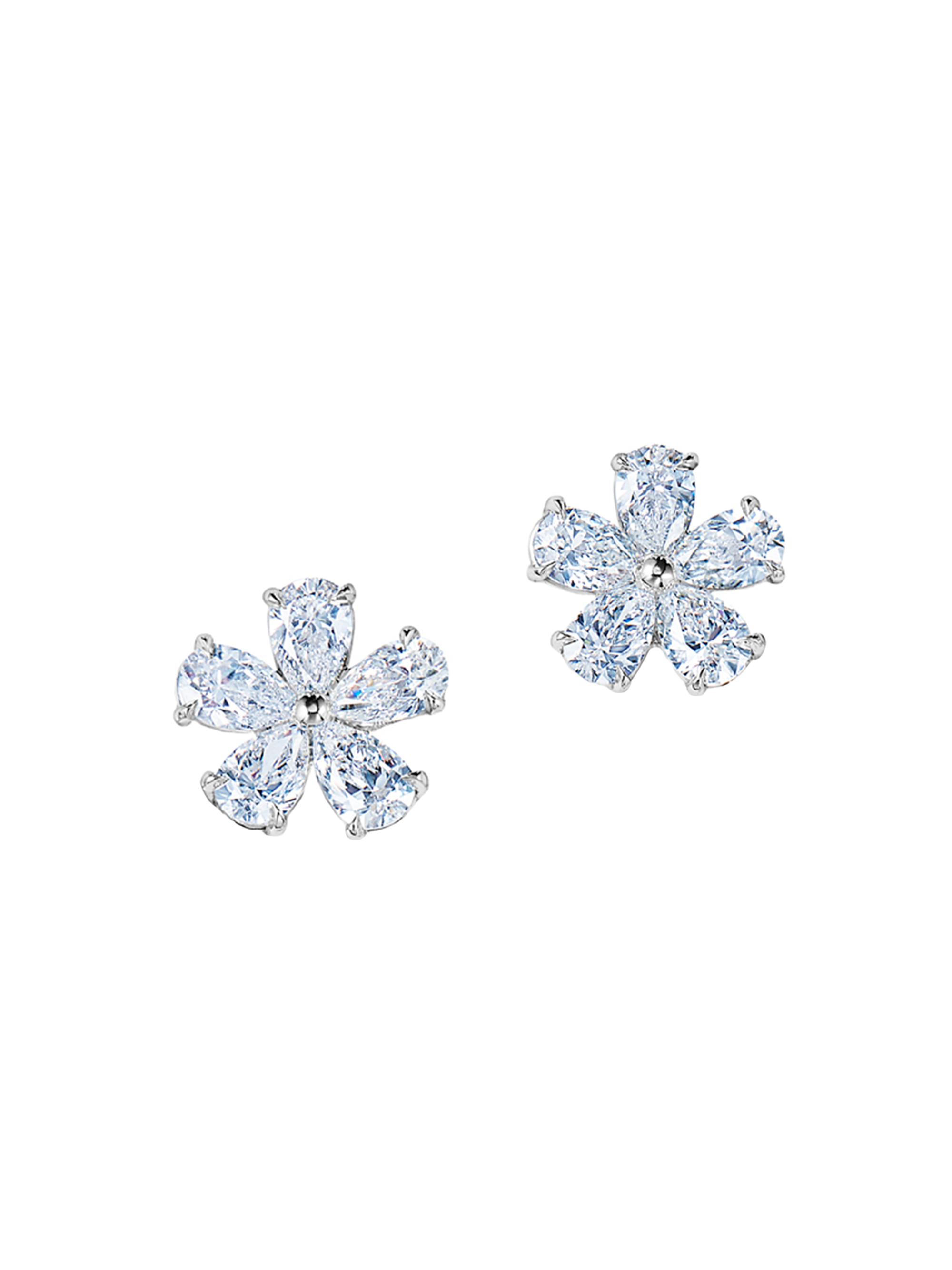 Kwiat Women's Platinum & Diamond Floral Stud Earrings - Platinum
