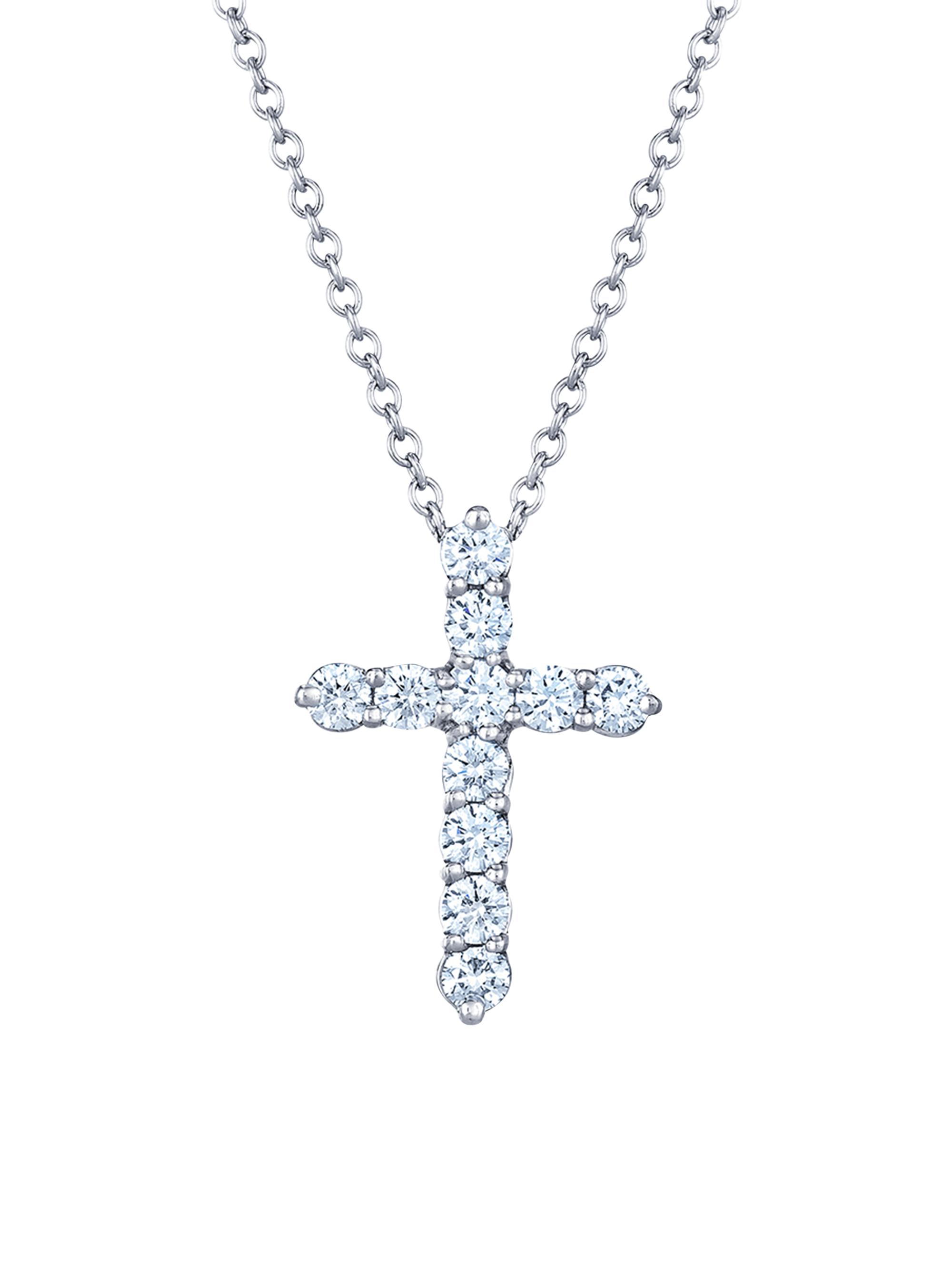 Kwiat Women's Faith 18K White Gold & Diamond Cross Pendant Necklace - White Gold
