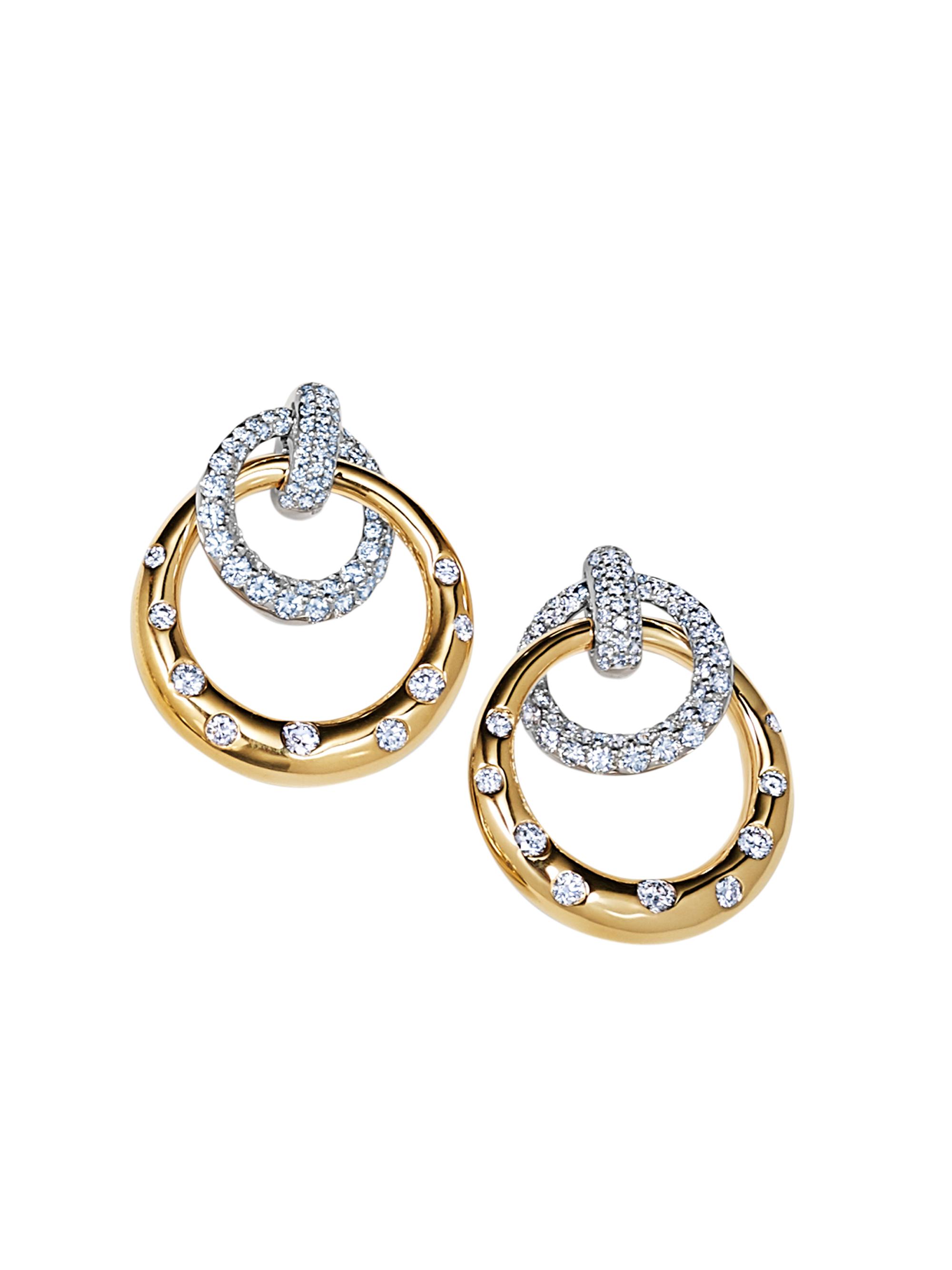 Kwiat Women's Cobblestone 18K White & Yellow Gold Diamond Pavé Earrings - Yellow White Gold