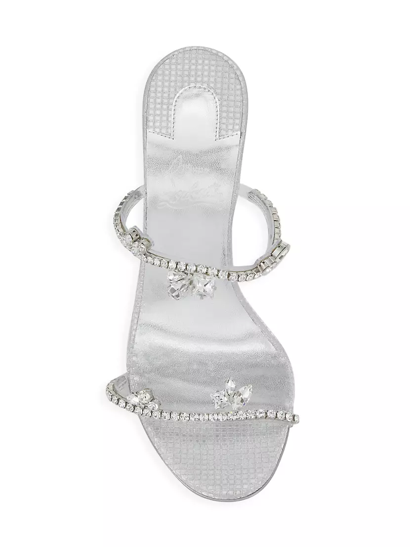 CHRISTIAN LOUBOUTIN Just Queen 100 crystal-embellished PVC and