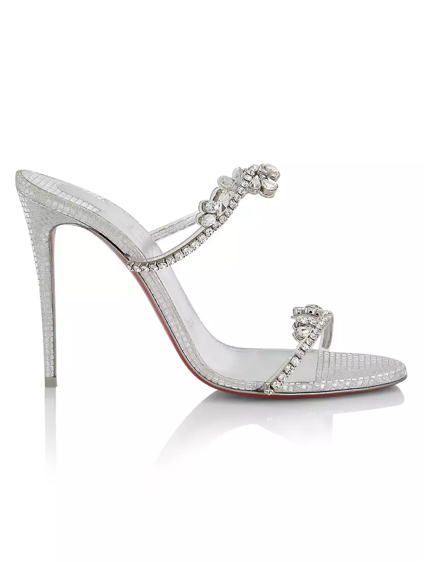 Christian Louboutin Just Queen 100mm PVC Micro 3D Red Sole Sandals